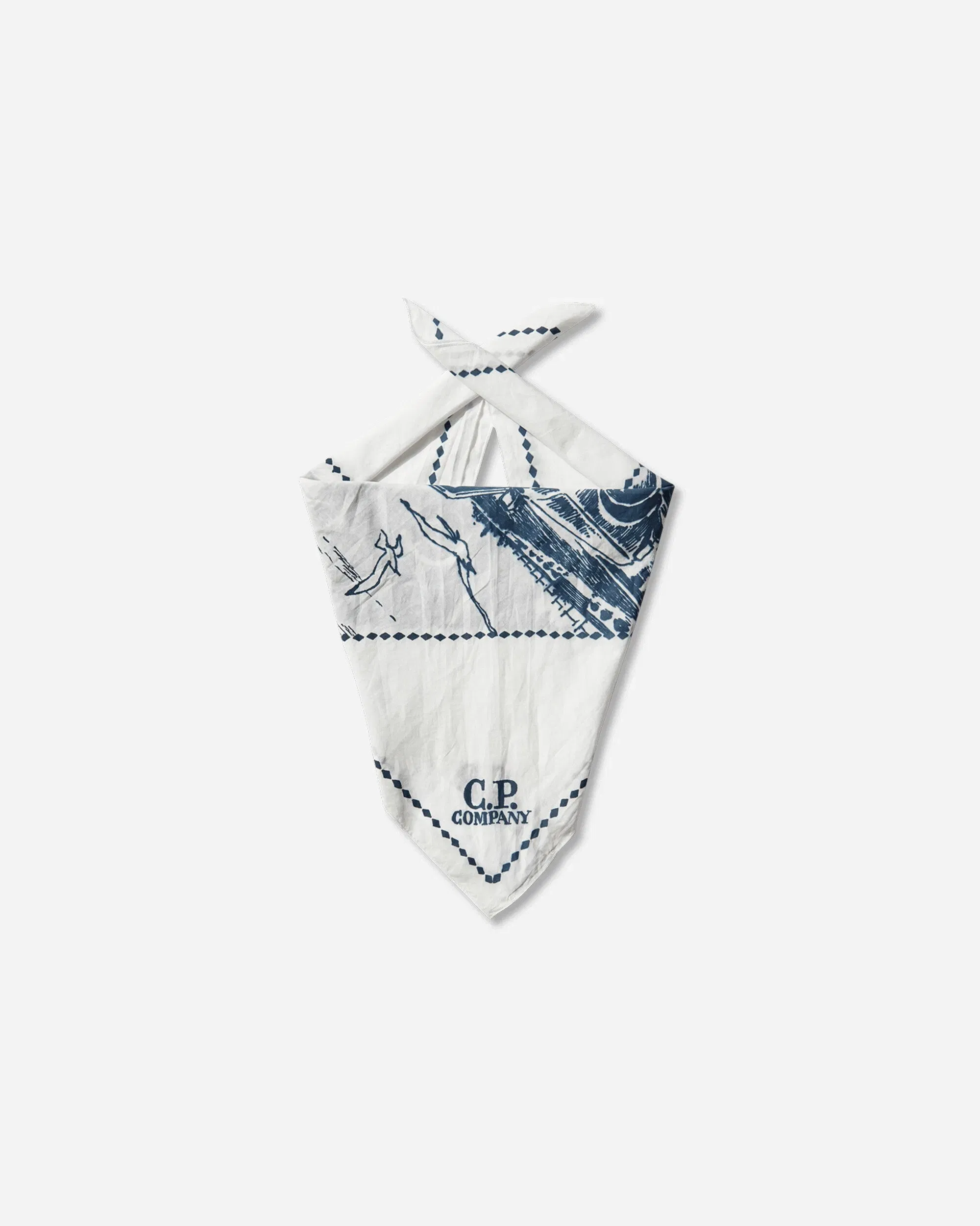 C.P. Company Woven Musli Scarf Gauze White