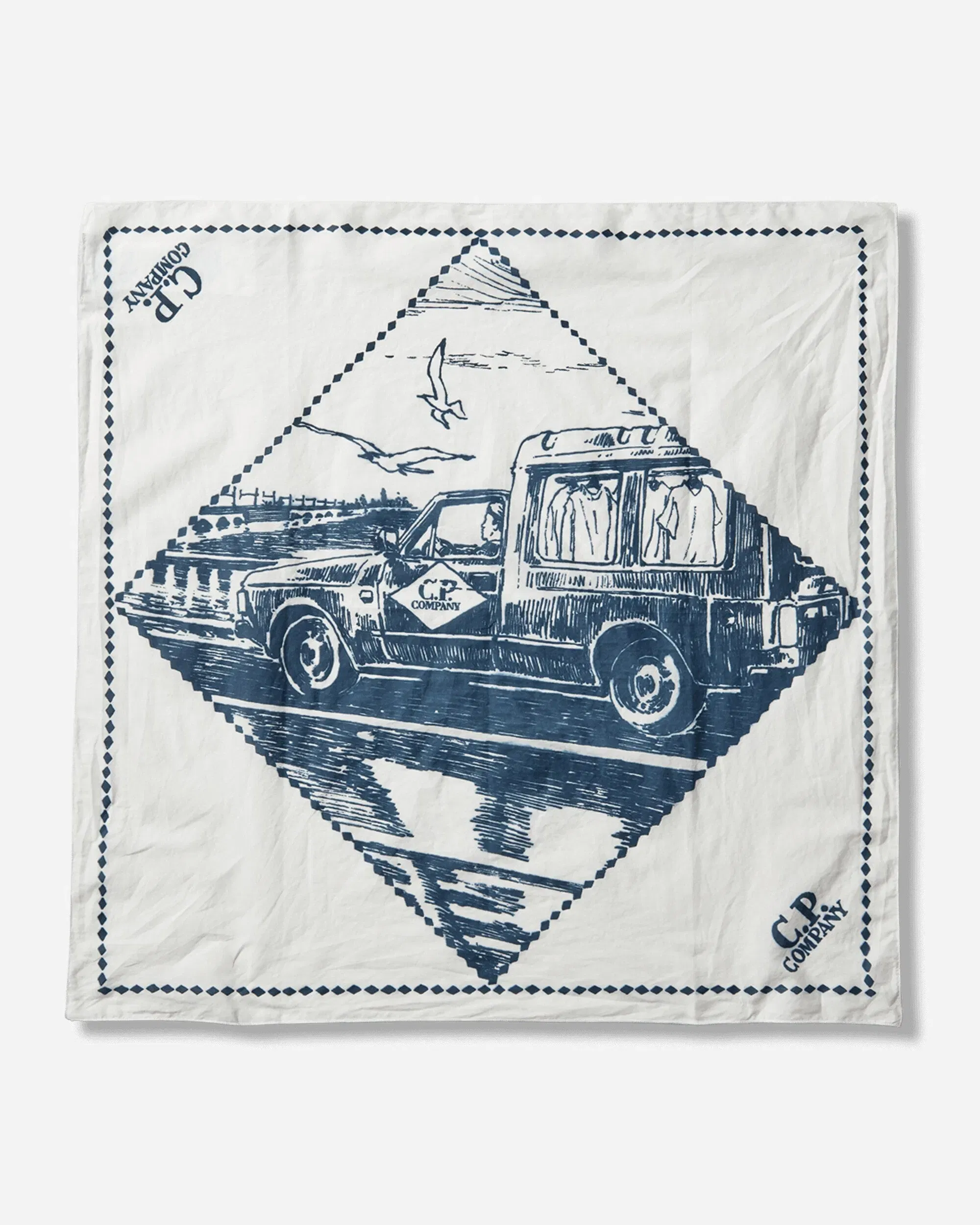 C.P. Company Woven Musli Scarf Gauze White