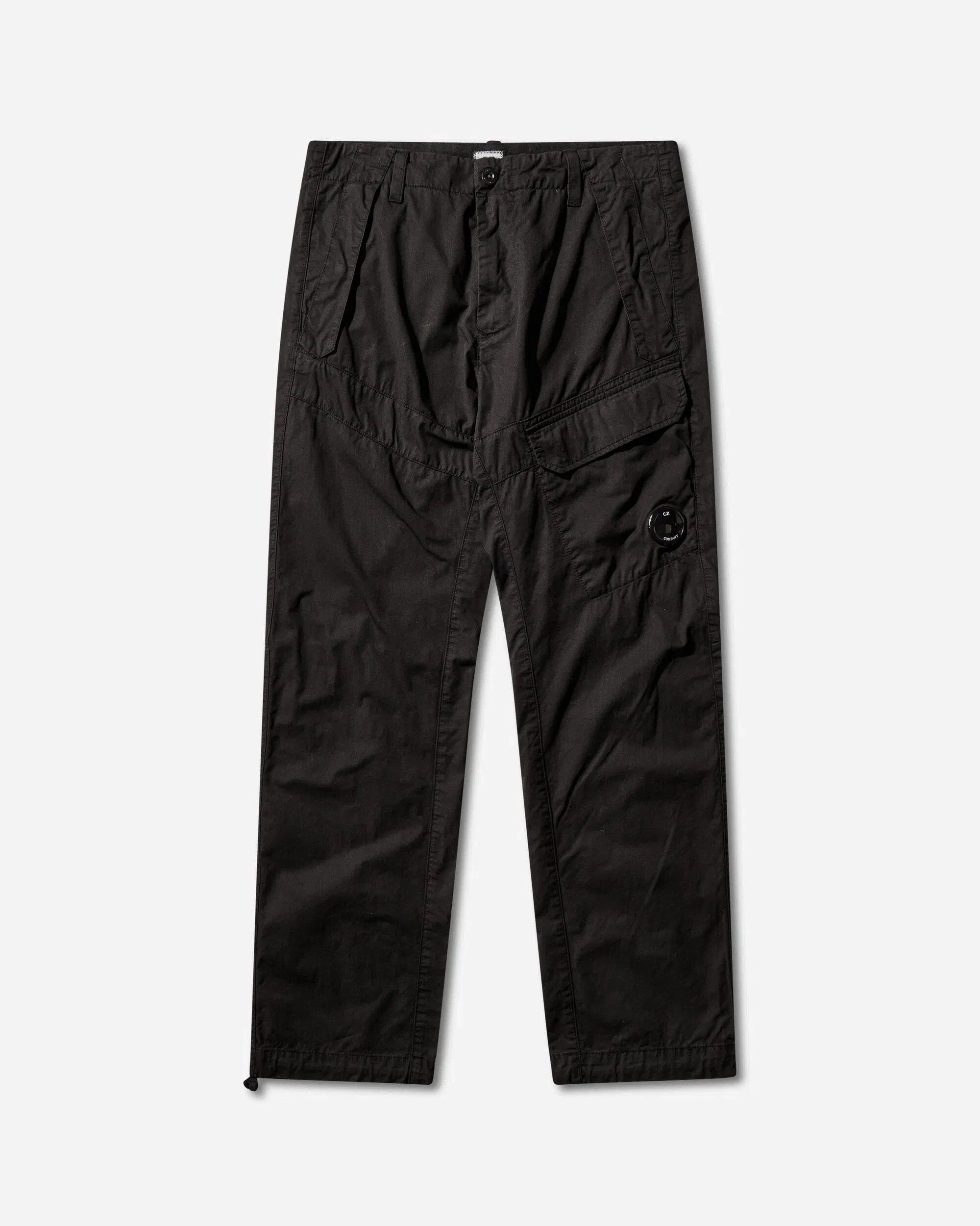 C.P. Company Men's Cotton Gabardine Cargo Pants Black