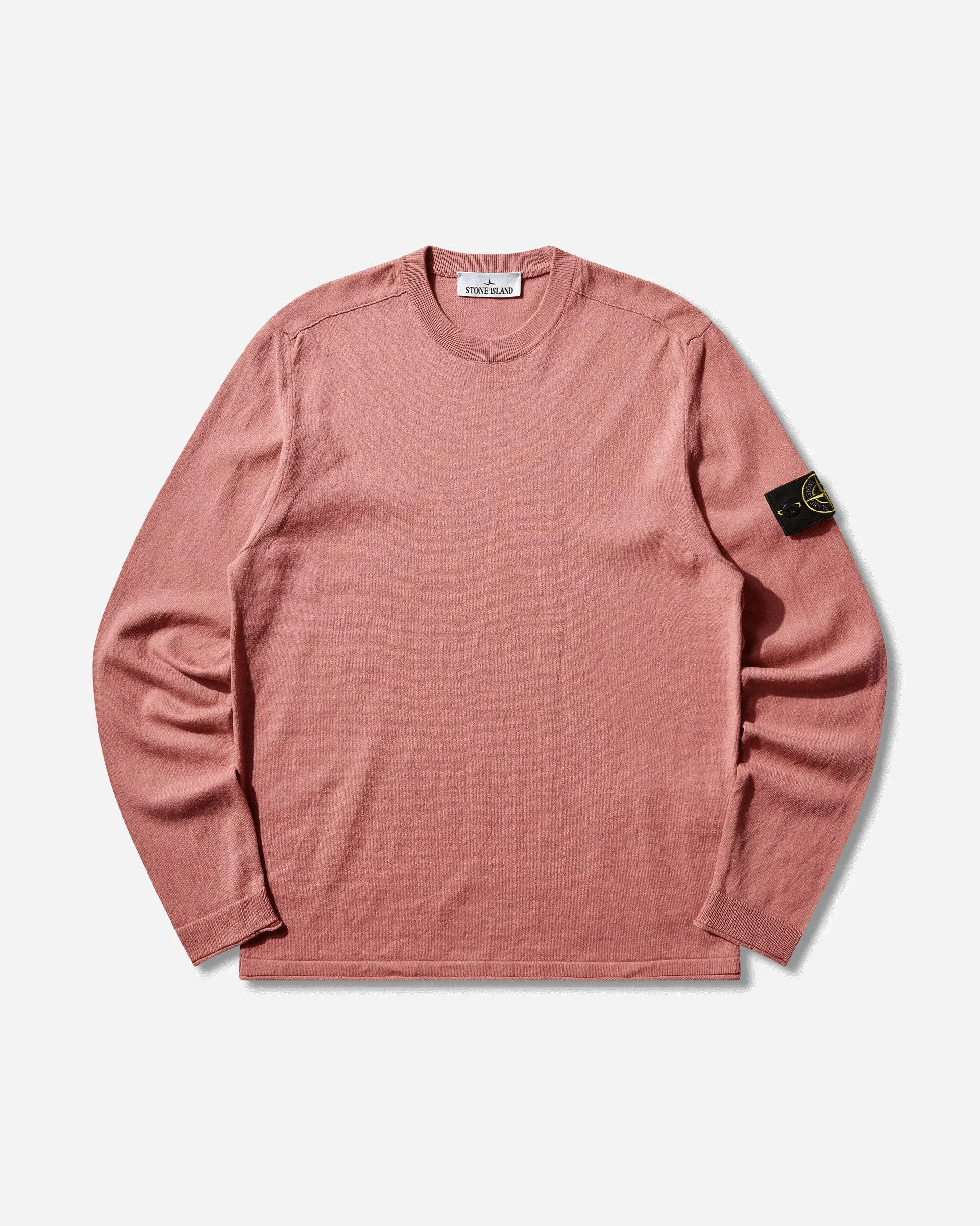 Stone Island Men's Light Raw Hand Organic Cotton Sweater Oleander