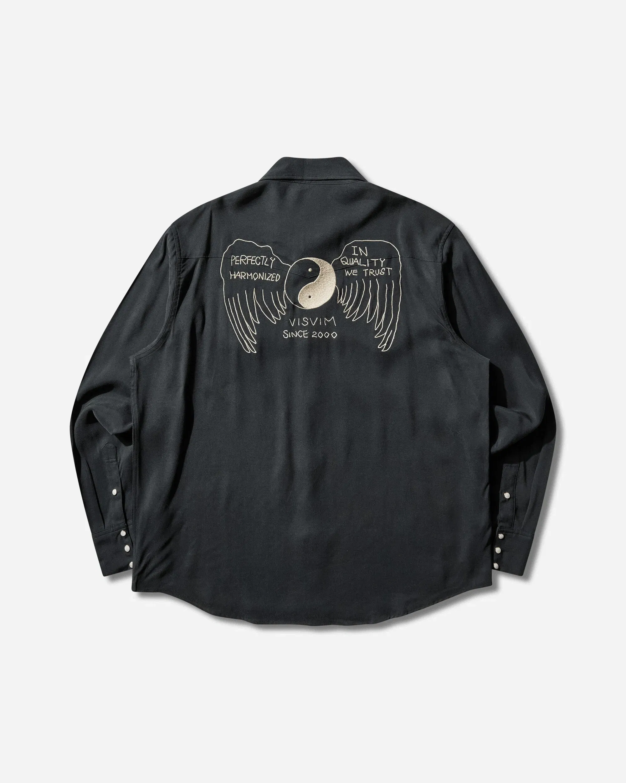 visvim Men's Four Corners L/S Shirt Black