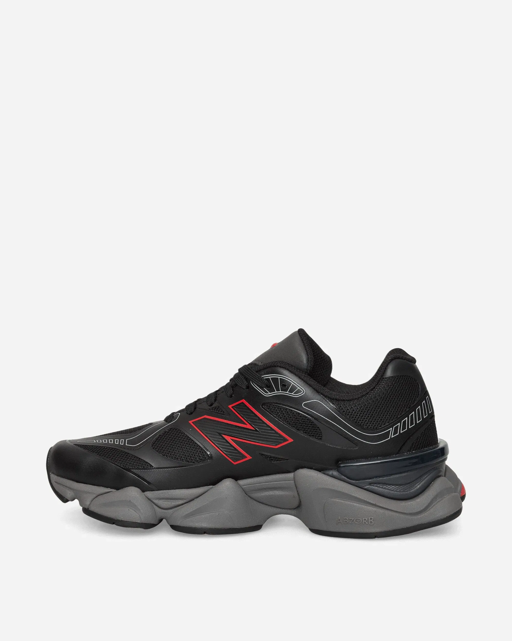 New Balance 9060 Sneakers Black / Fire Cracker