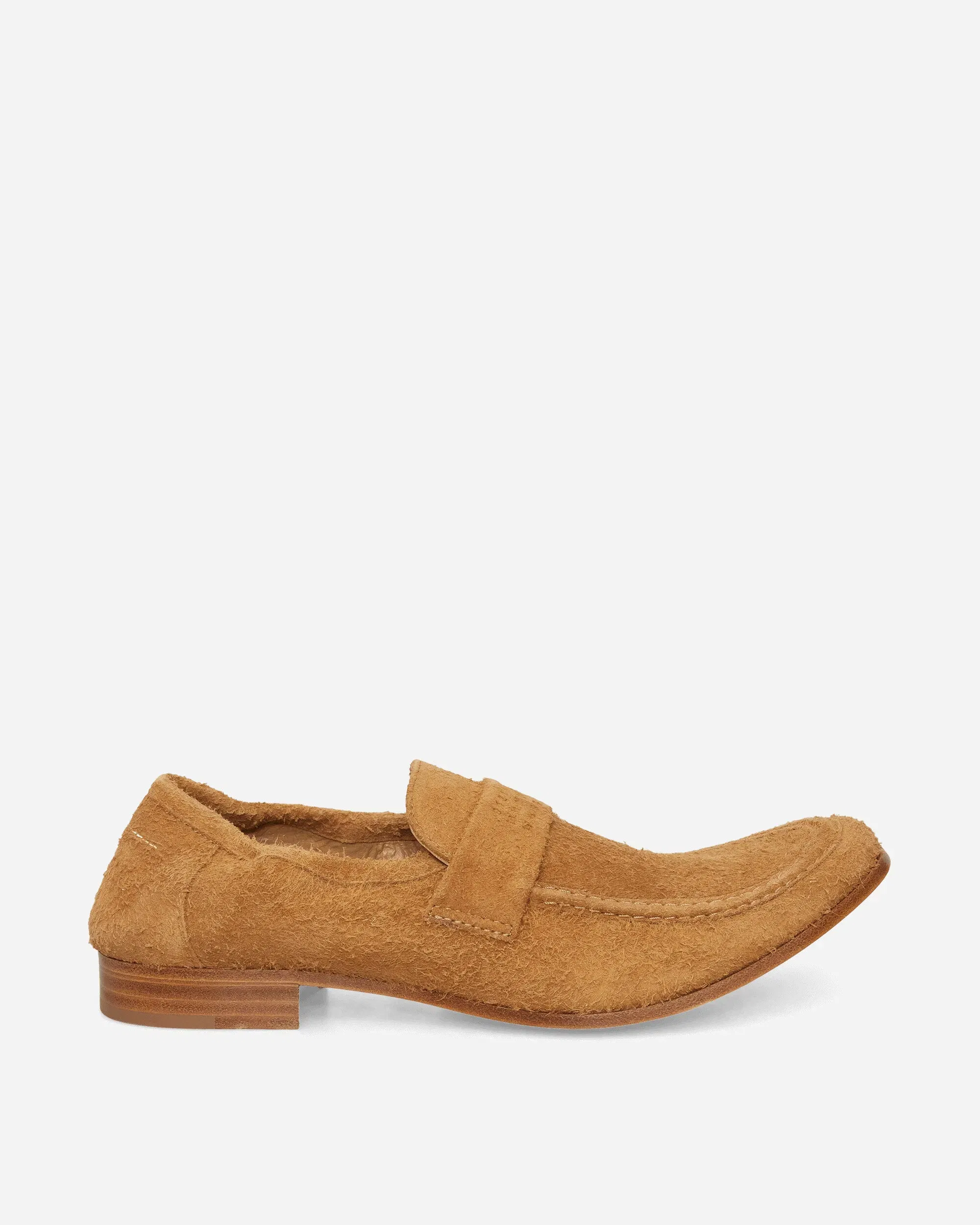 MM6 Maison Margiela Men's Swing-Toe Leather Loafers Ermine