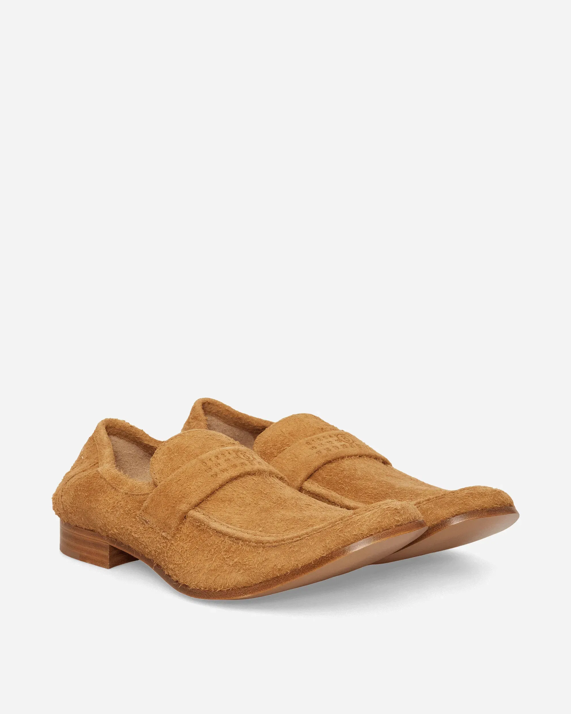 MM6 Maison Margiela Men's Swing-Toe Leather Loafers Ermine