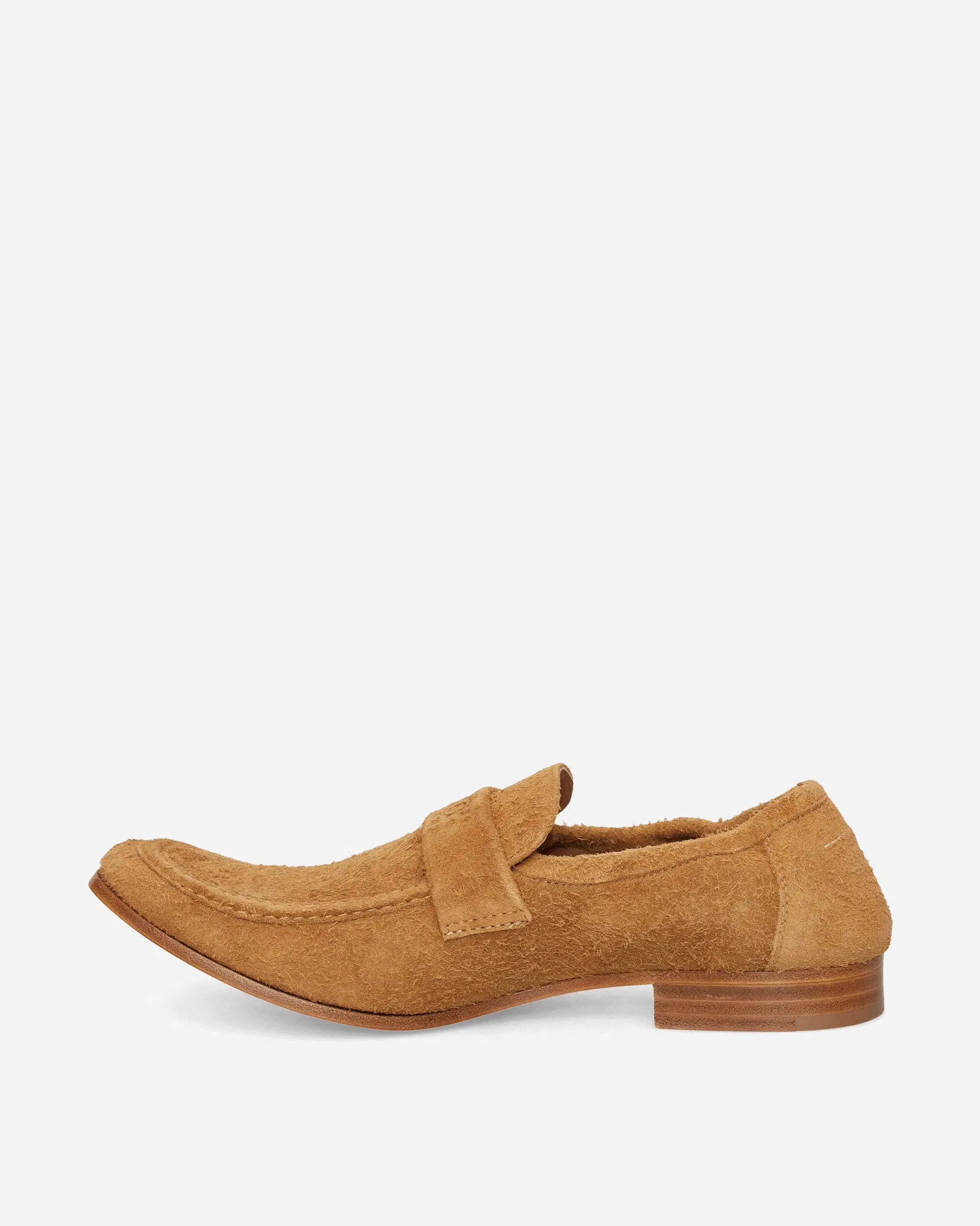 MM6 Maison Margiela Men's Swing-Toe Leather Loafers Ermine