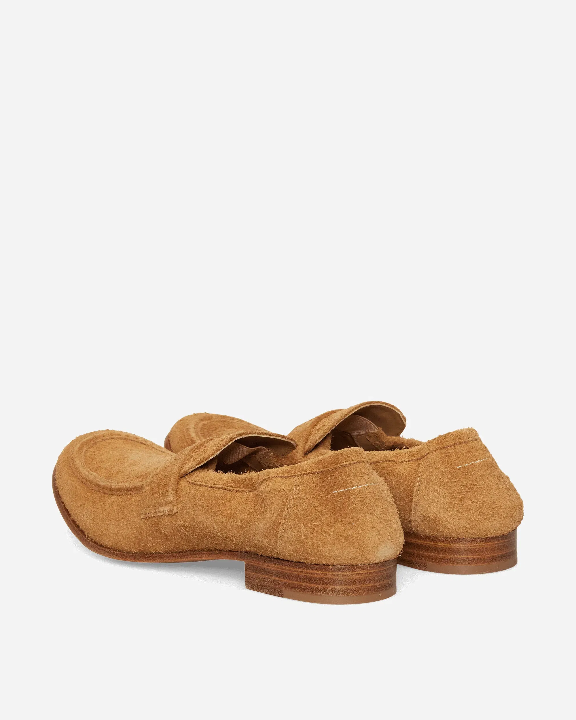 MM6 Maison Margiela Men's Swing-Toe Leather Loafers Ermine