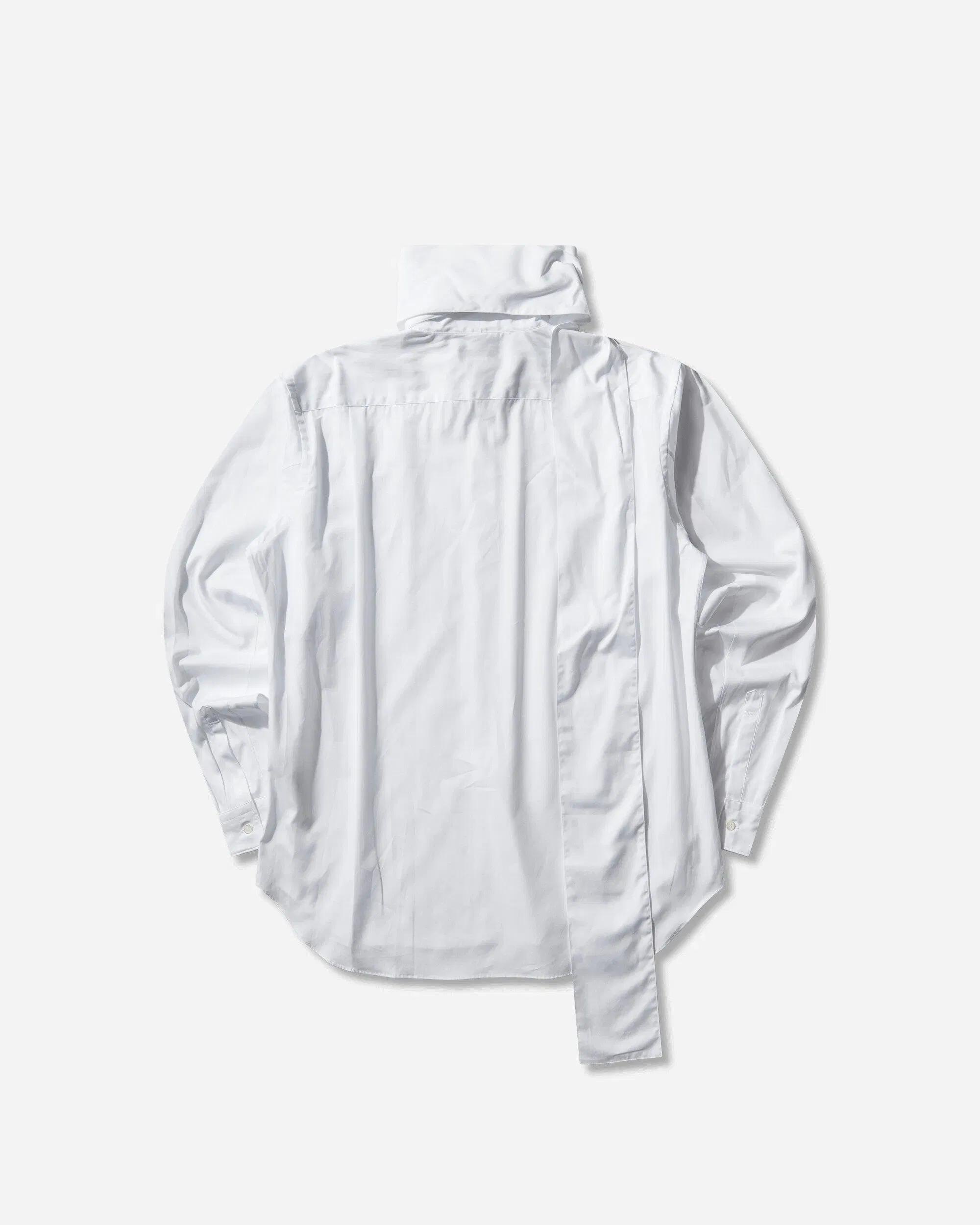 Comme Des Garçons Homme Plus Men's Scarf Longsleeve Shirt White