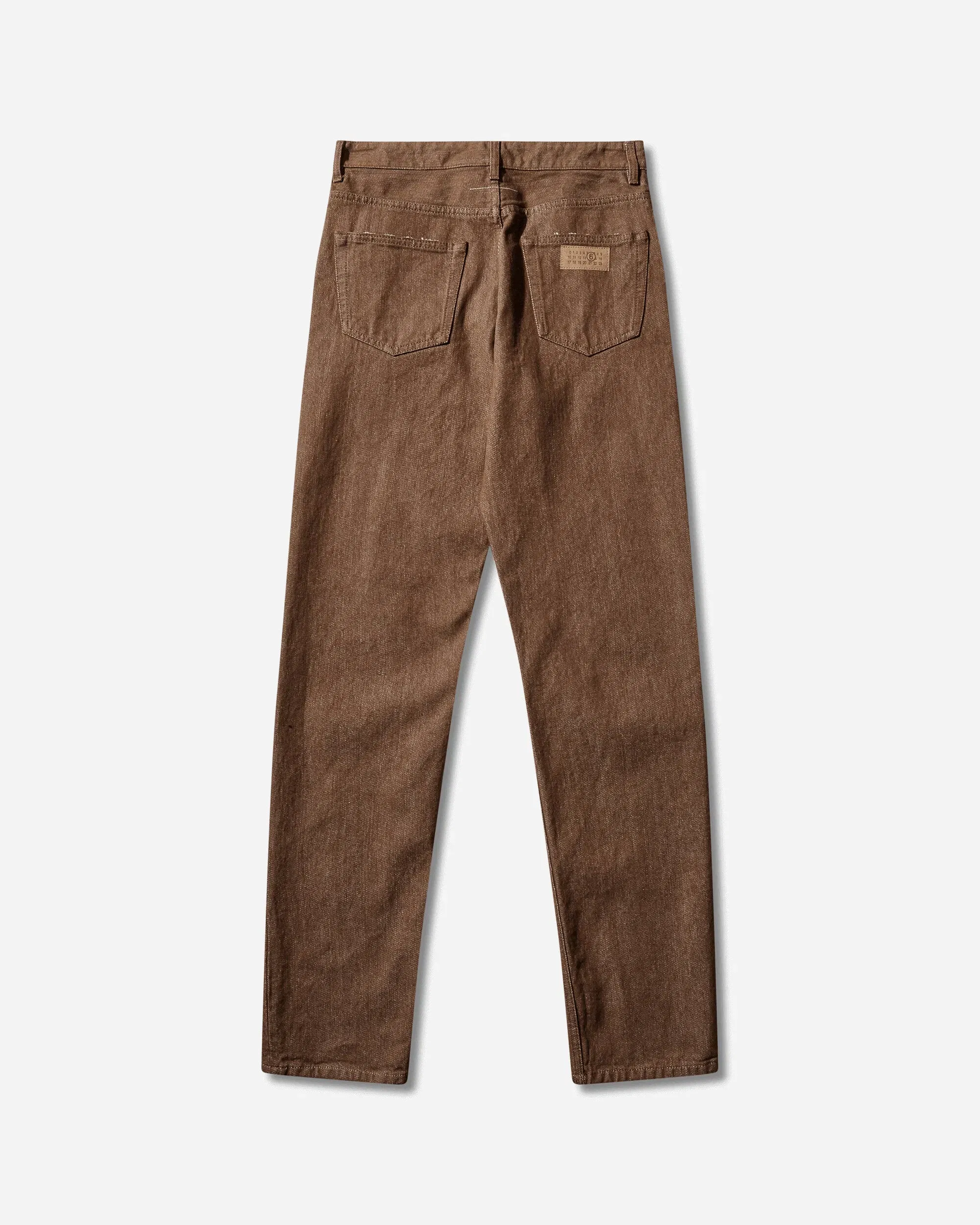 MM6 Maison Margiela Men's Cotton Canvas Jeans Brown