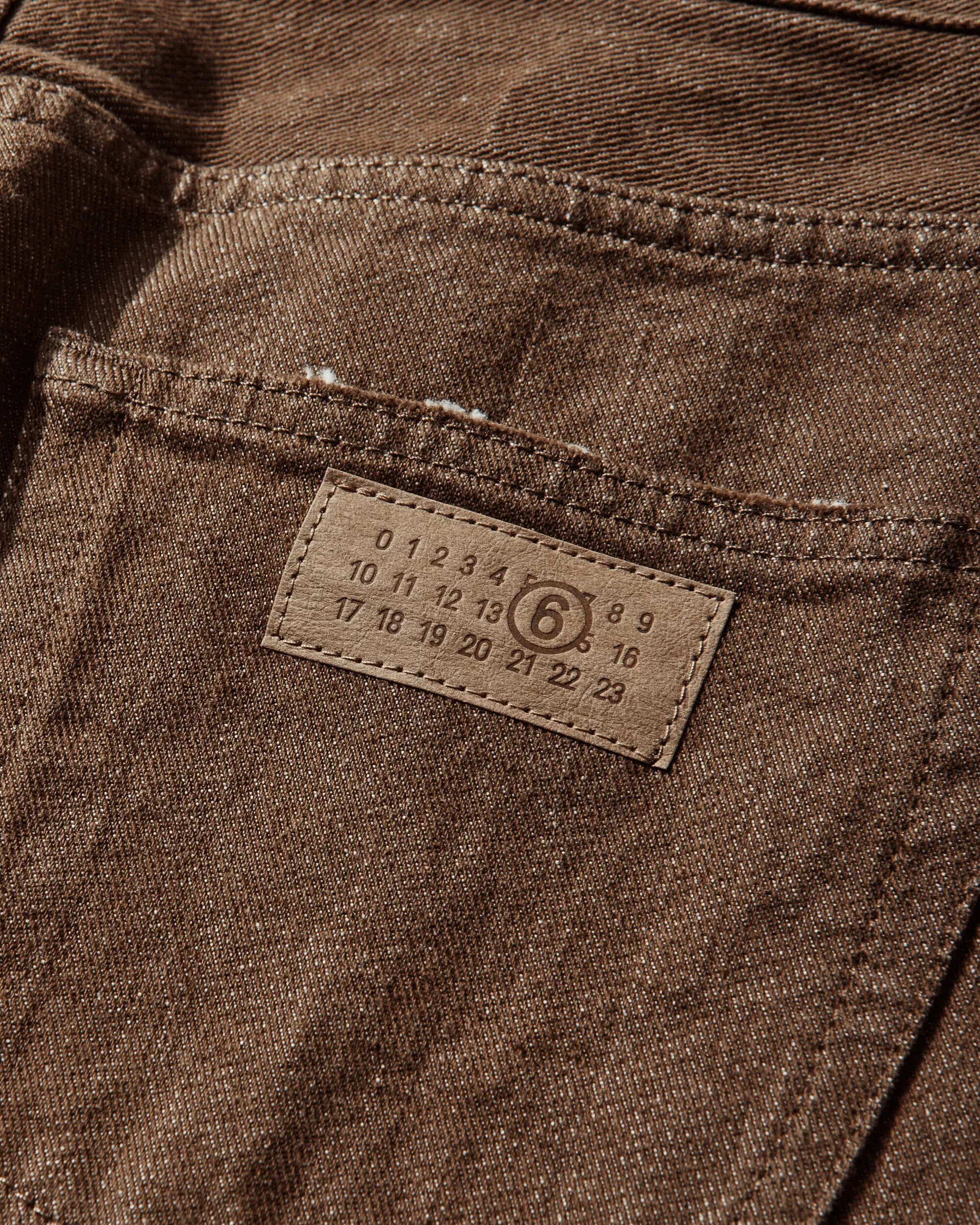 MM6 Maison Margiela Men's Cotton Canvas Jeans Brown