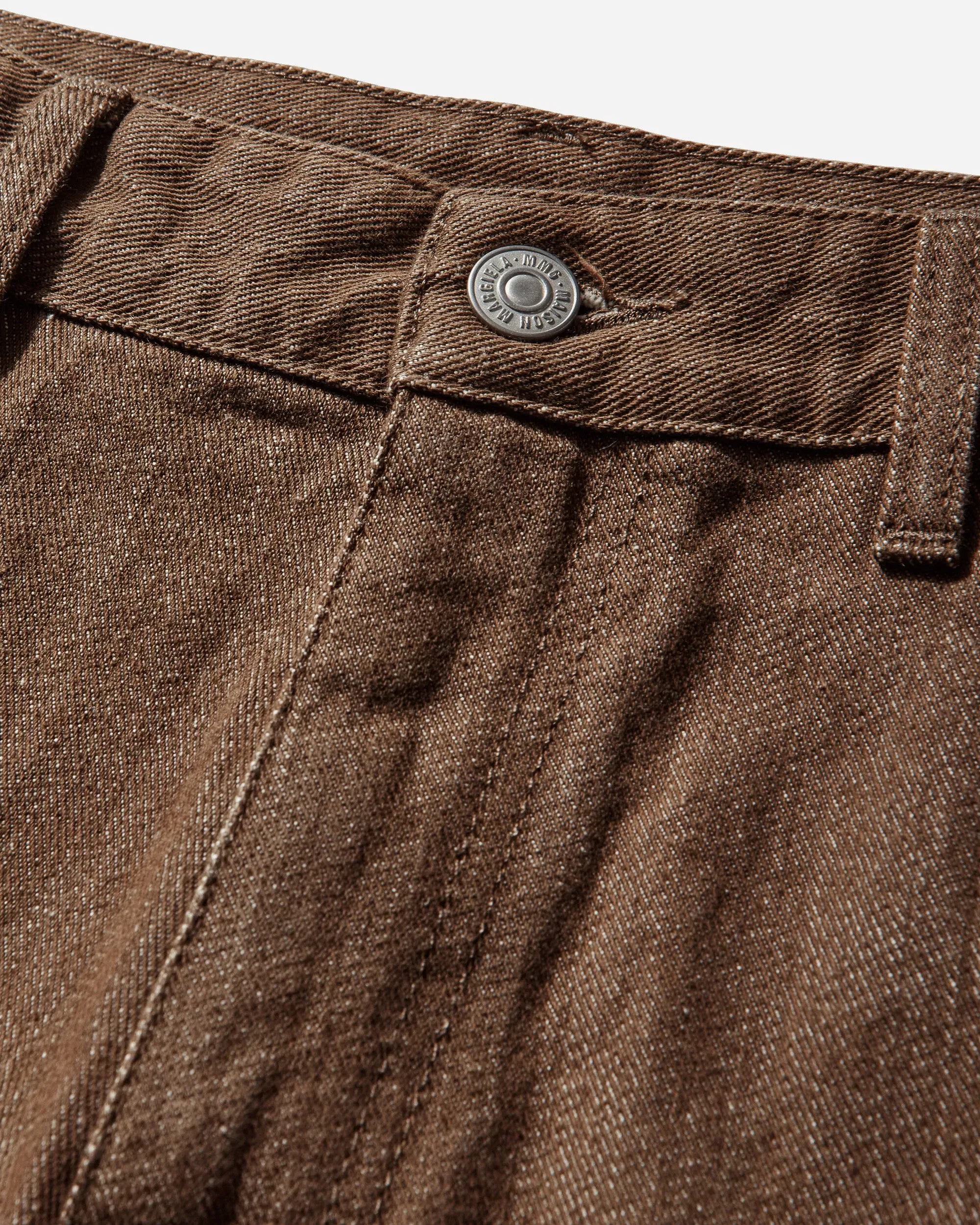 MM6 Maison Margiela Men's Cotton Canvas Jeans Brown