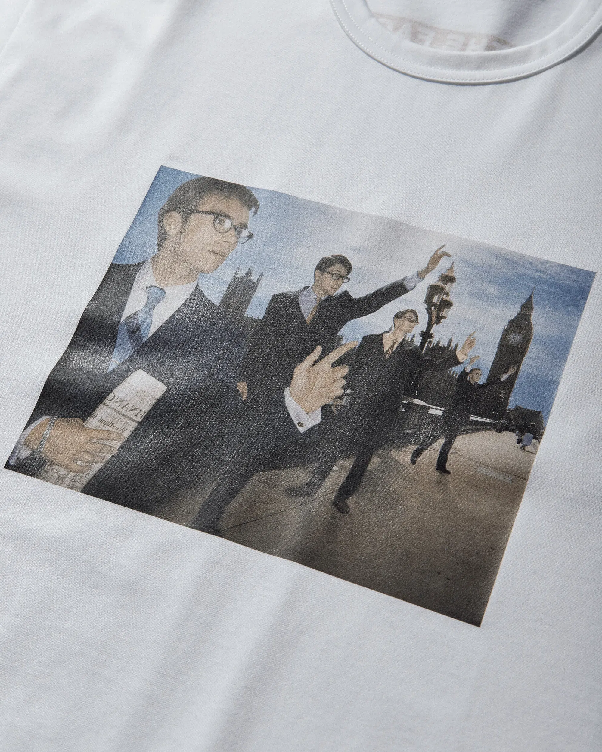 Junya Watanabe MAN Men's The Face Blur T-Shirt White