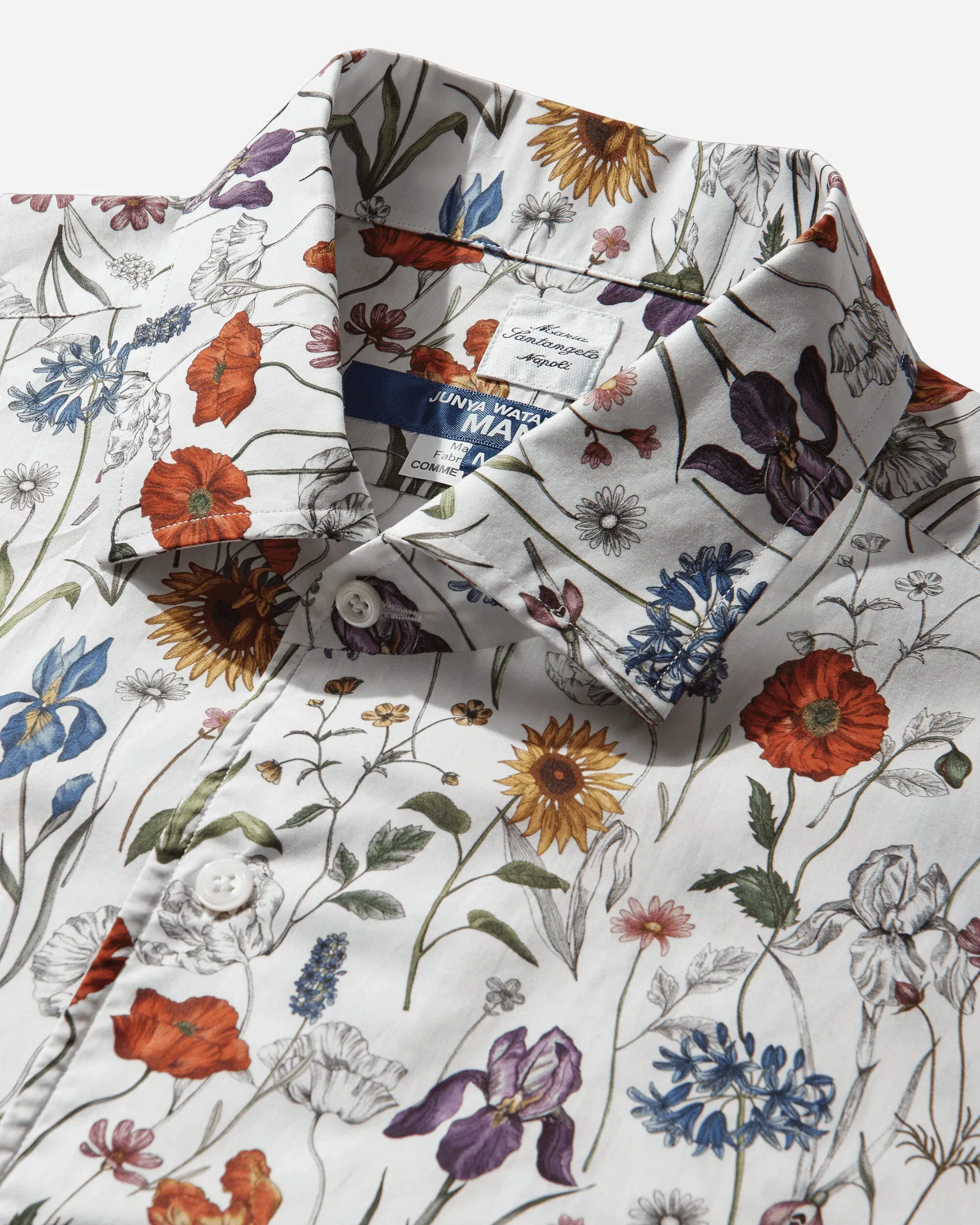 Junya Watanabe MAN Men's Floral Longsleeve Shirt White / Red / Purple / Blue