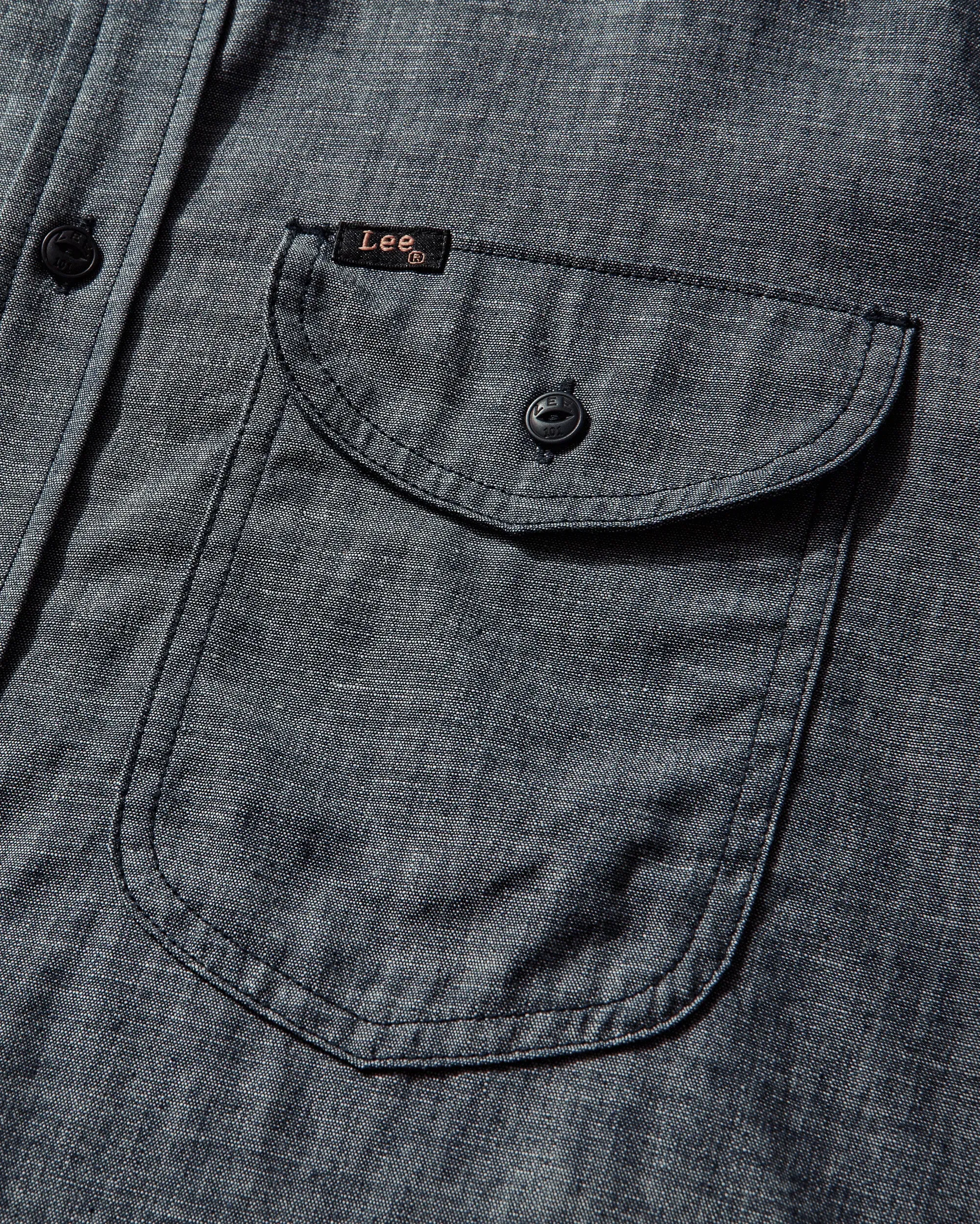 Lee 101 Men's 101 Heritage Workwear Relaxed Shirt Dry Blue