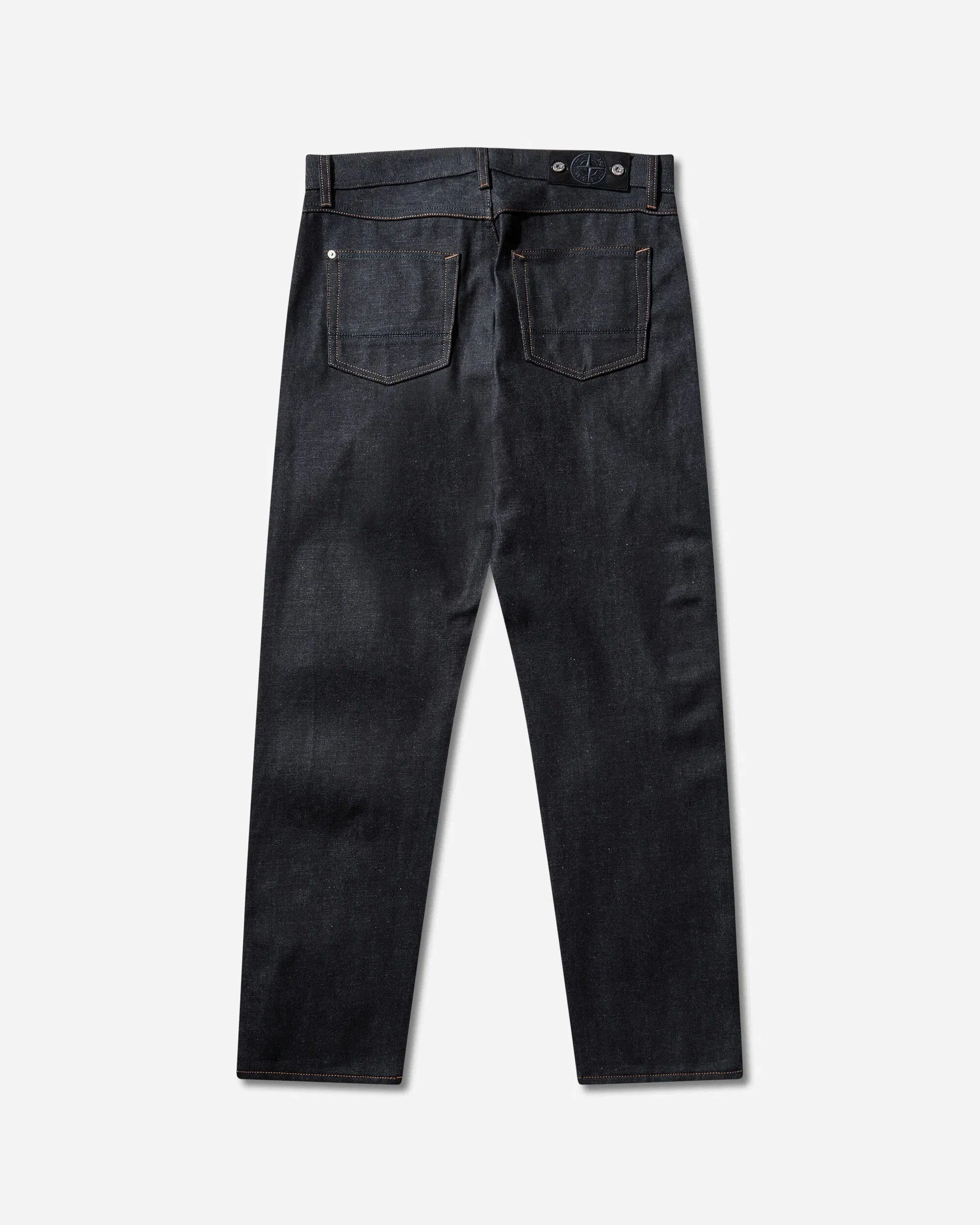 Stone Island Men's Selvedge Indigo Denim-Raw Regular Fit Jeans Blue Raw