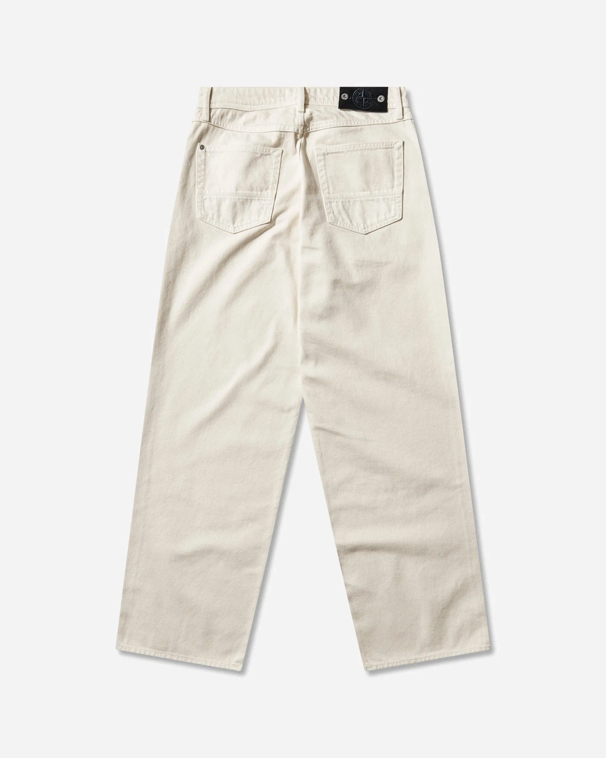Stone Island Men's Light Bull Denim-TC Loose Fit Jeans Ivory
