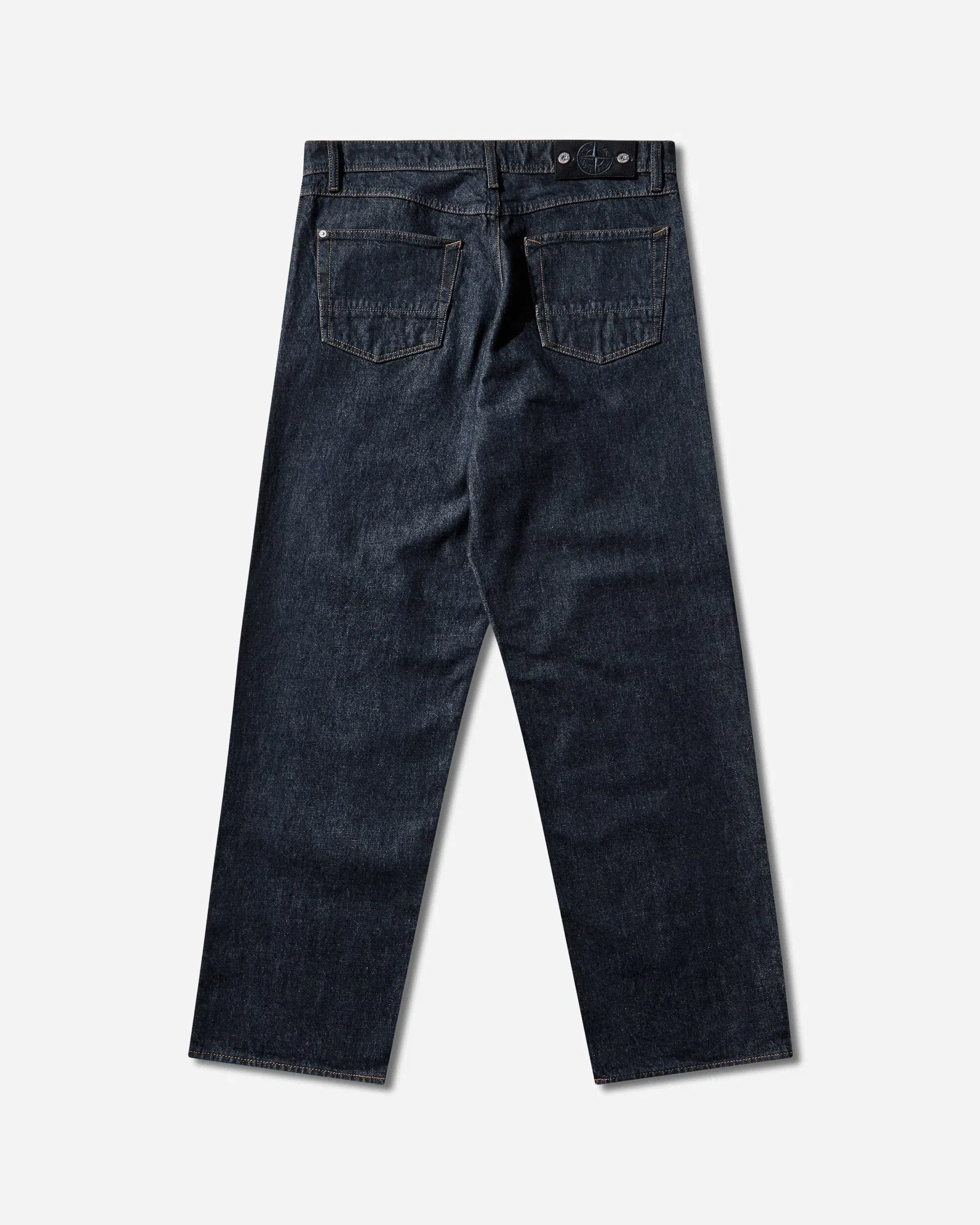 Stone Island Men's Indigo Denim-Rinsed Loose Fit Jeans Blue Rinse