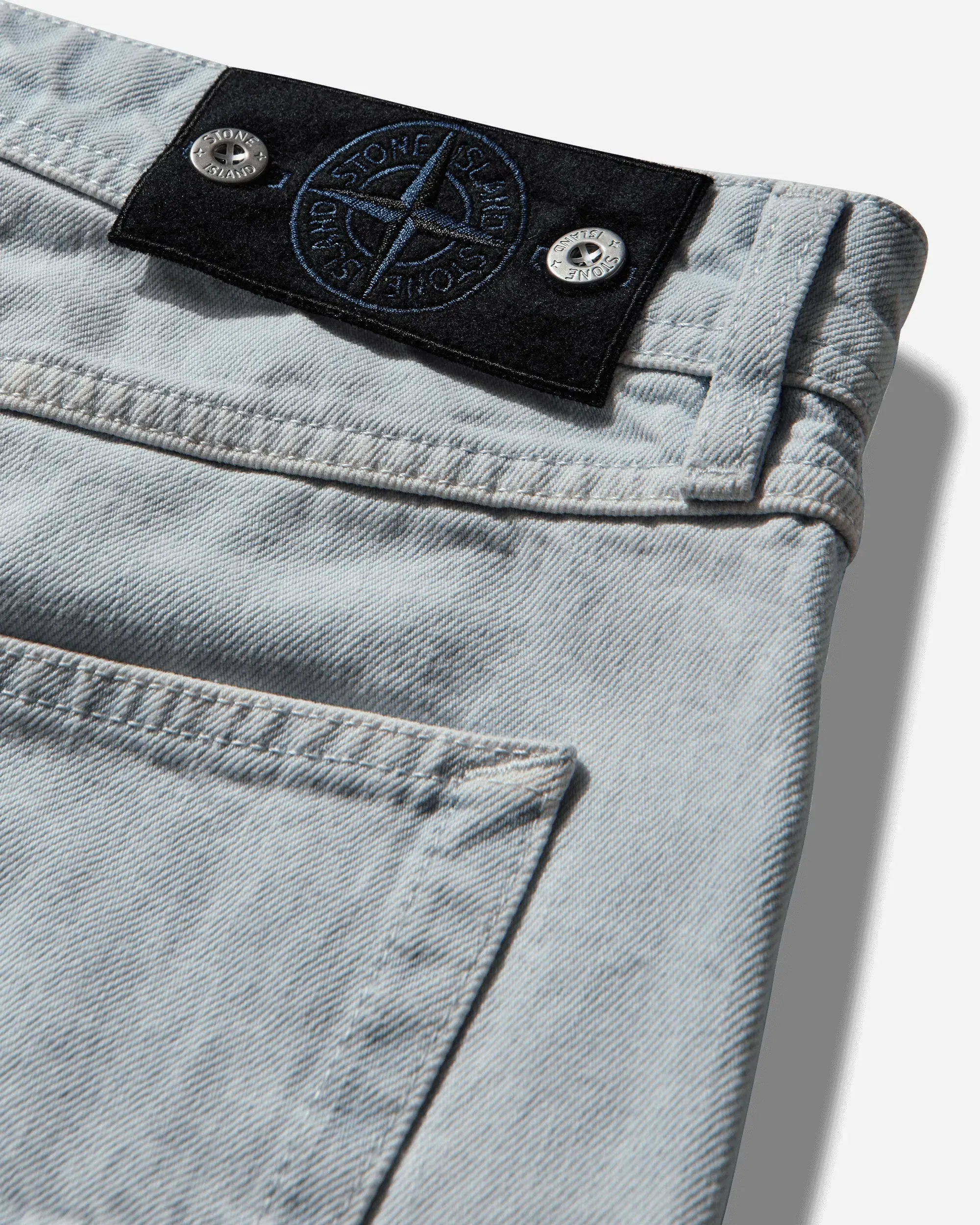 Stone Island Men's Indigo Denim-Ultra Bleached Regular Fit Jeans Blue Extra Bleach
