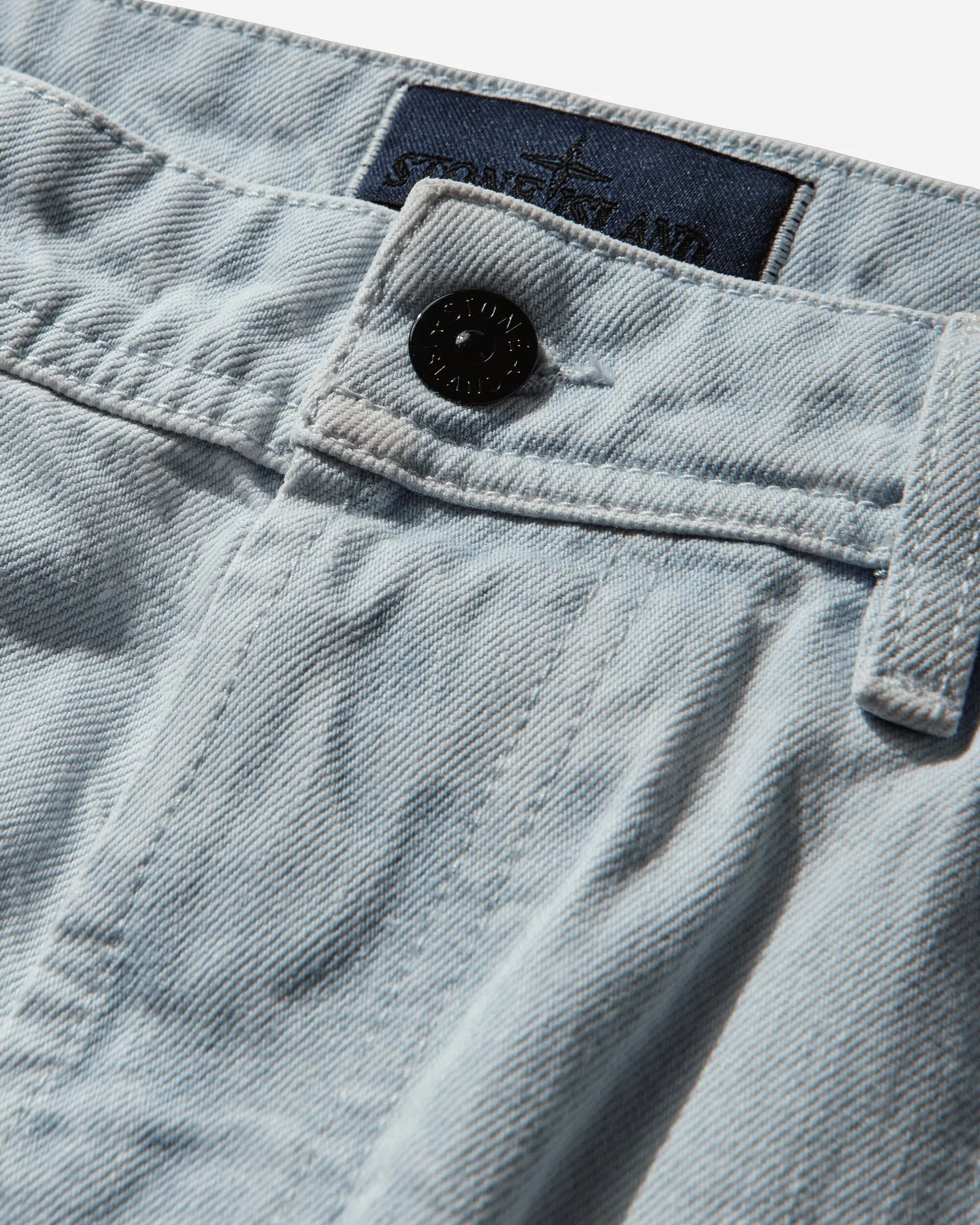 Stone Island Men's Indigo Denim-Ultra Bleached Regular Fit Jeans Blue Extra Bleach