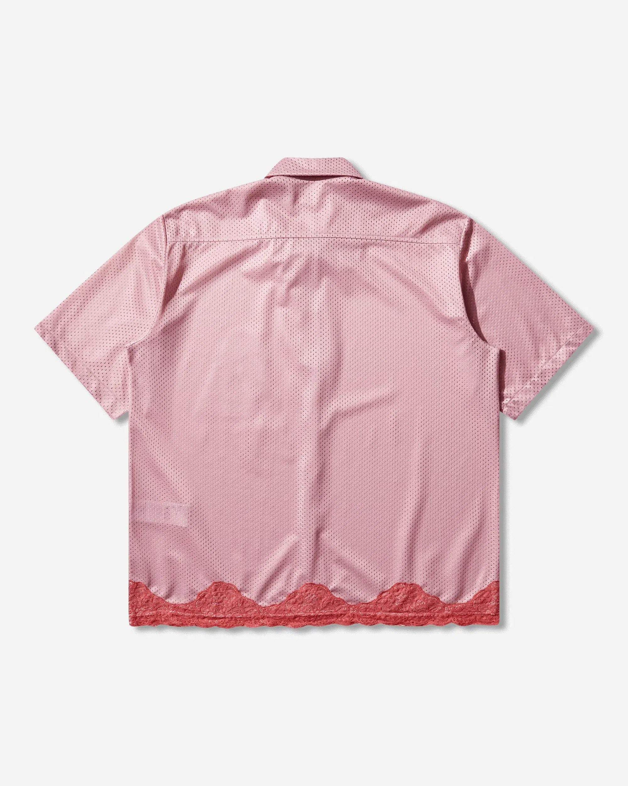 Aries Gothic Lace Airtex Hawaiian Shirt Pink