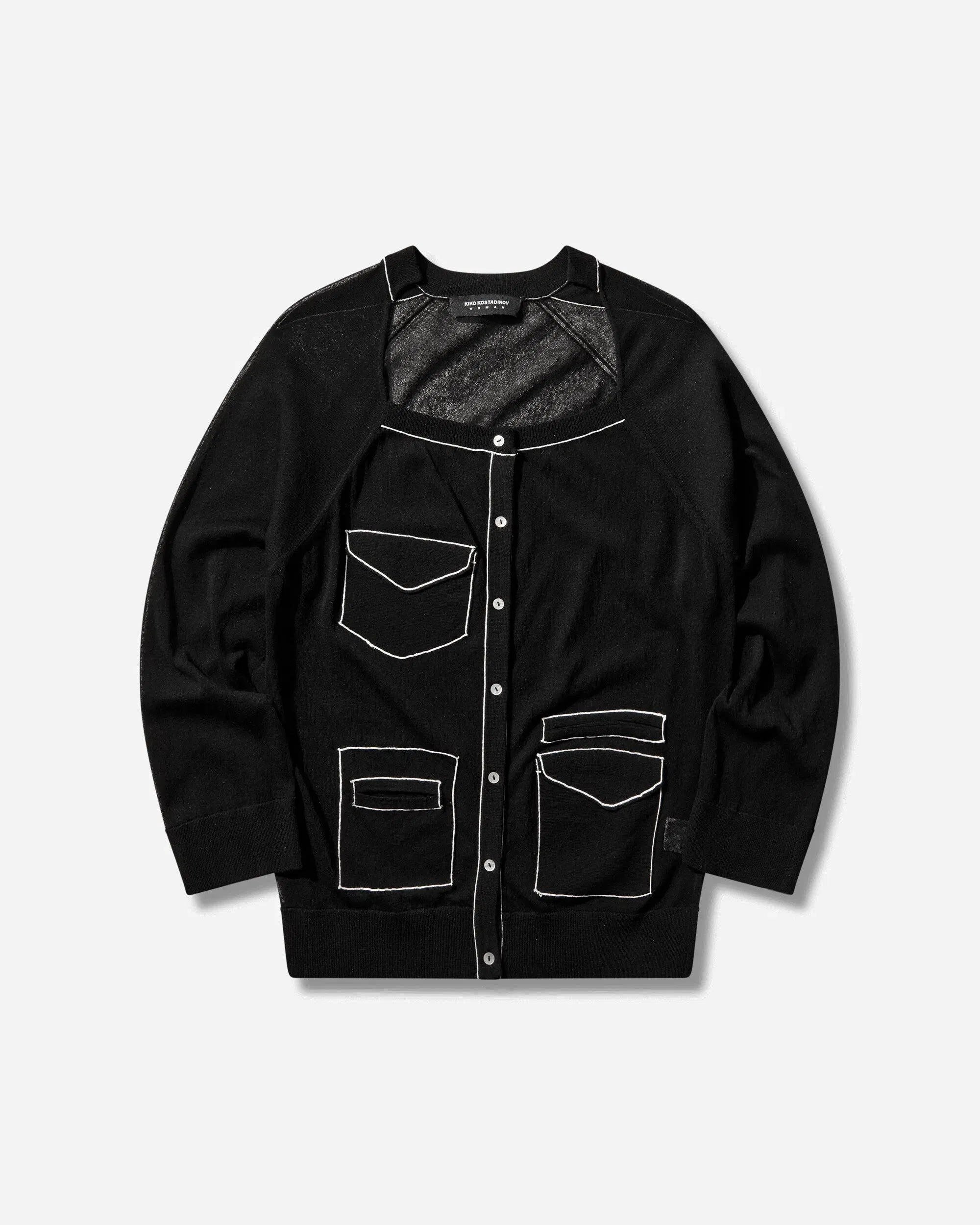 Kiko Kostadinov Women's Kreiner Knit Cardigan Black