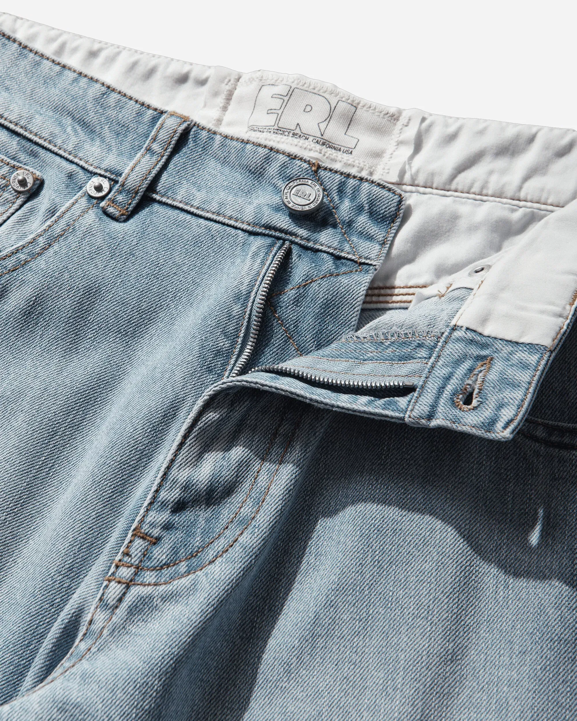 ERL Men's Relaxed Denim Jeans Blue