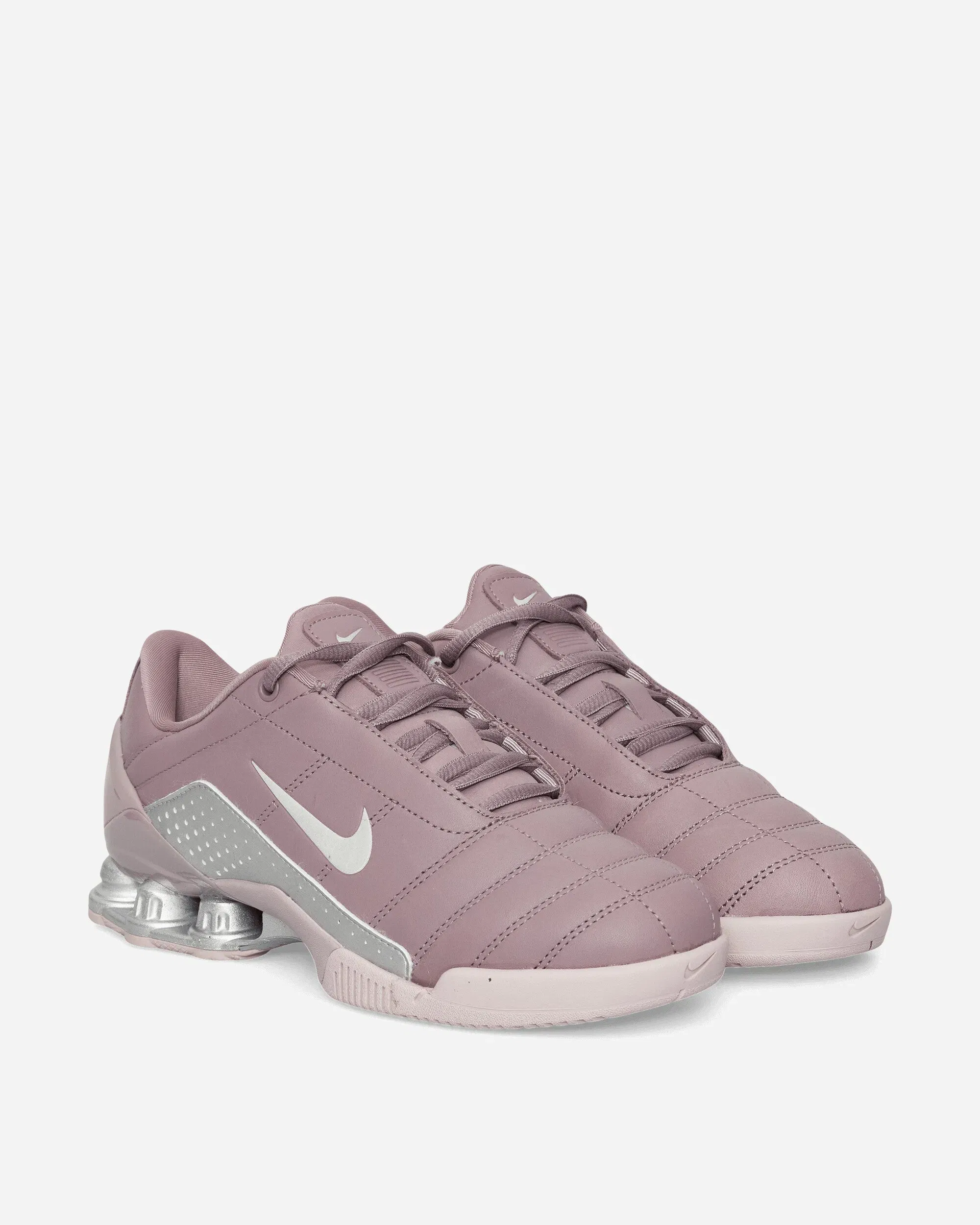 Nike Women's T90 Shox Magia Sneakers Taupe Grey / Metallic Silver