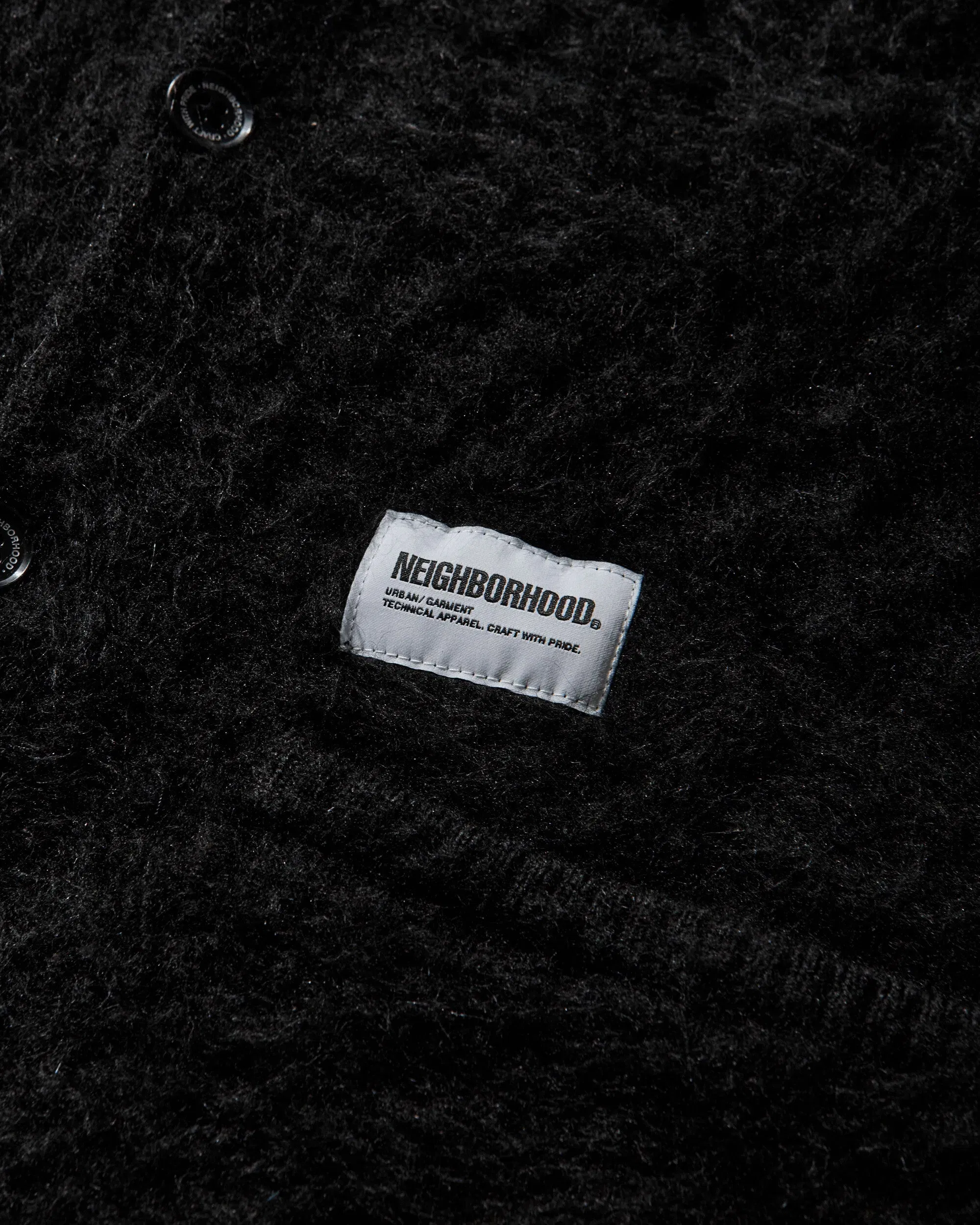 Neighborhood Men's Mohair Cardigan Black