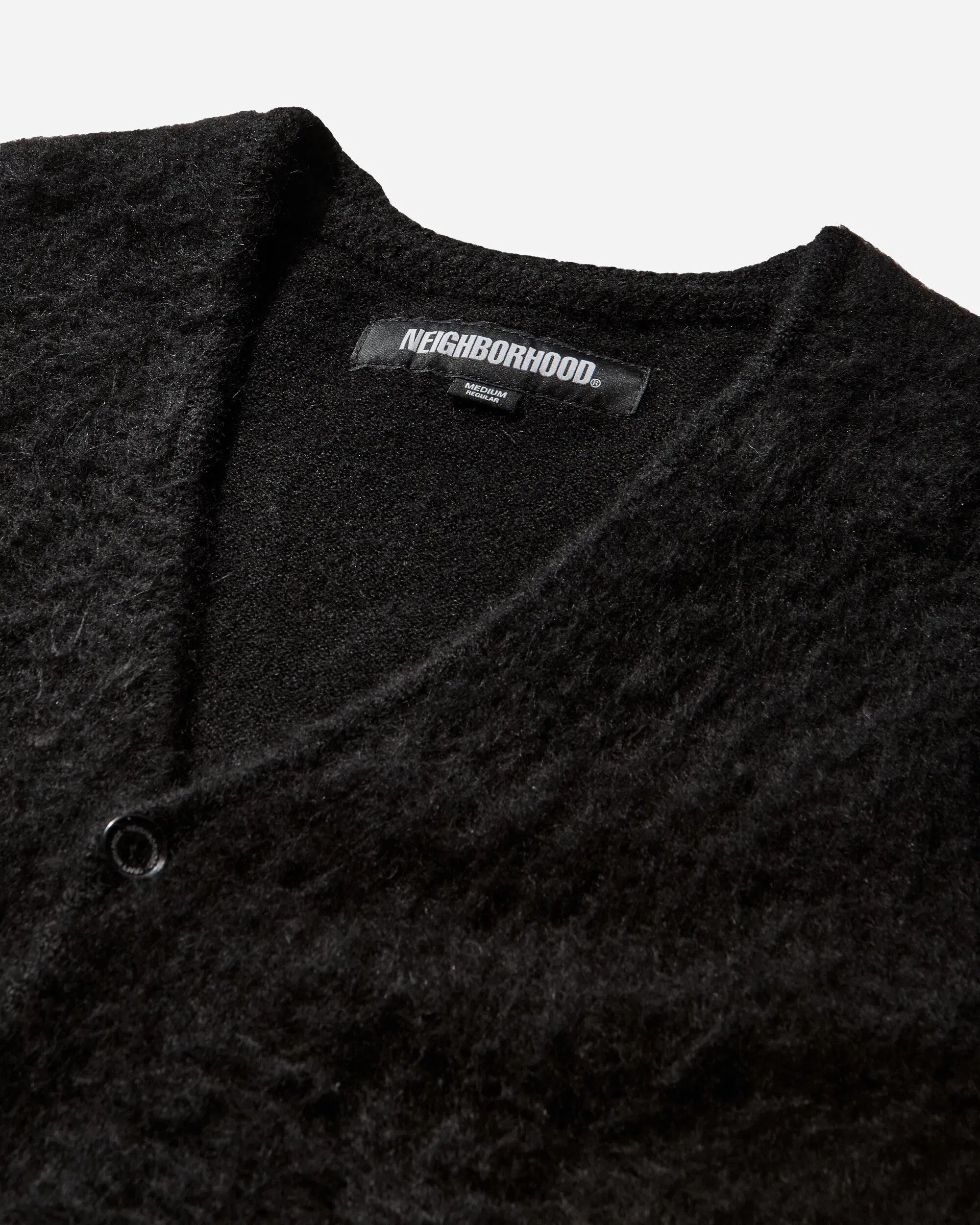 Neighborhood Men's Mohair Cardigan Black