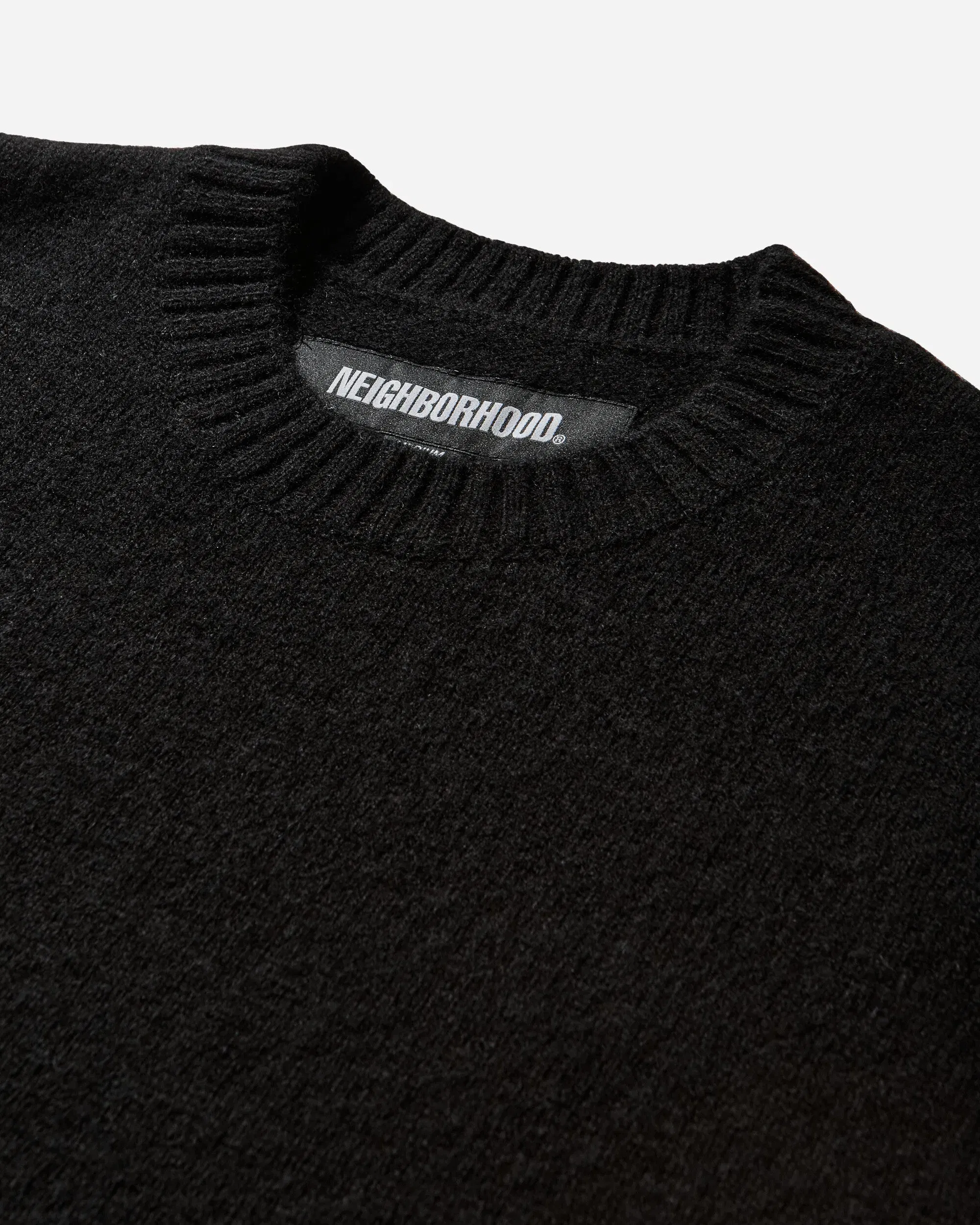 Neighborhood Men's Plain Crewneck Sweater Black