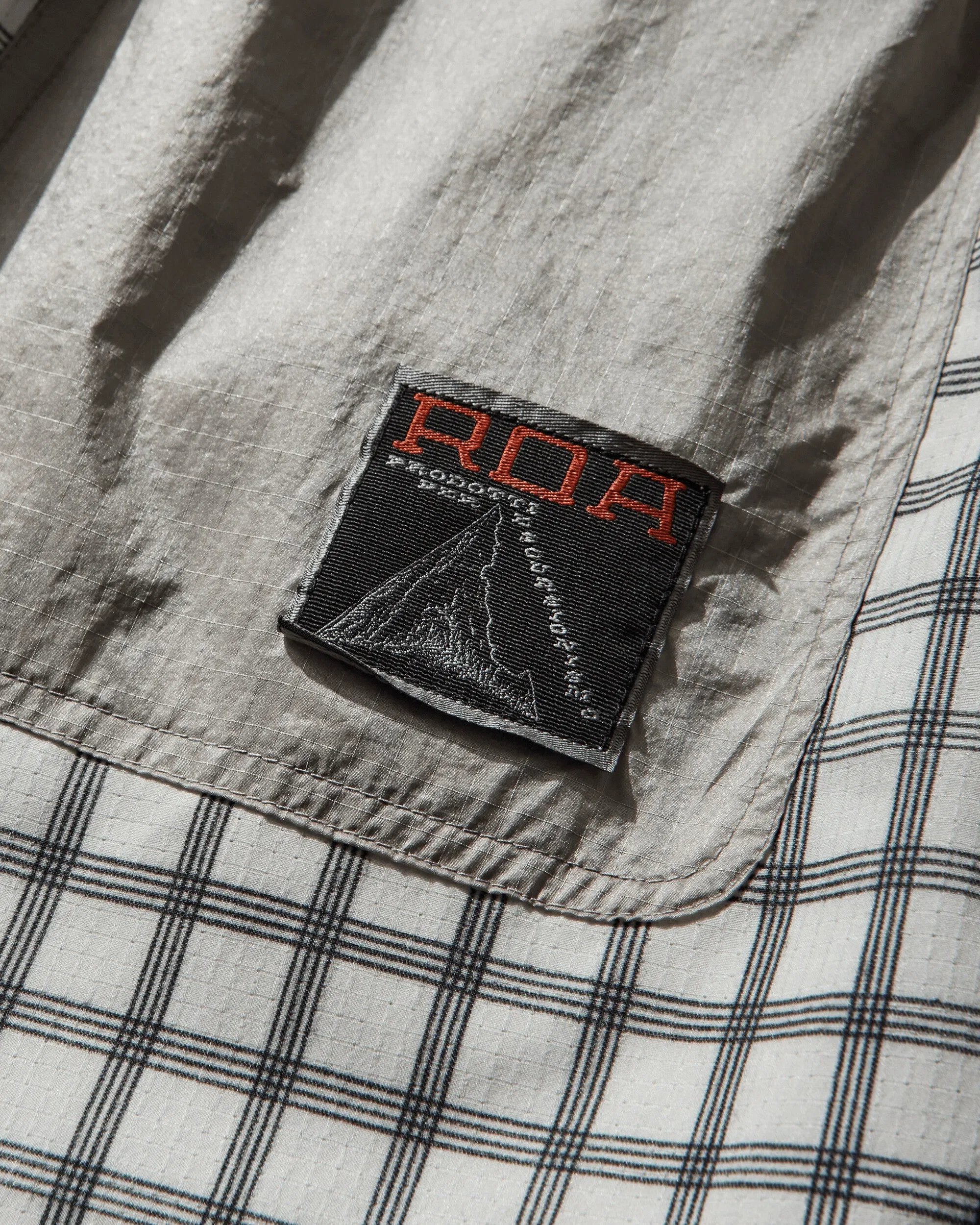 ROA Men's Aaair FloWeave Printed Check Elasticated Waistband Pants White