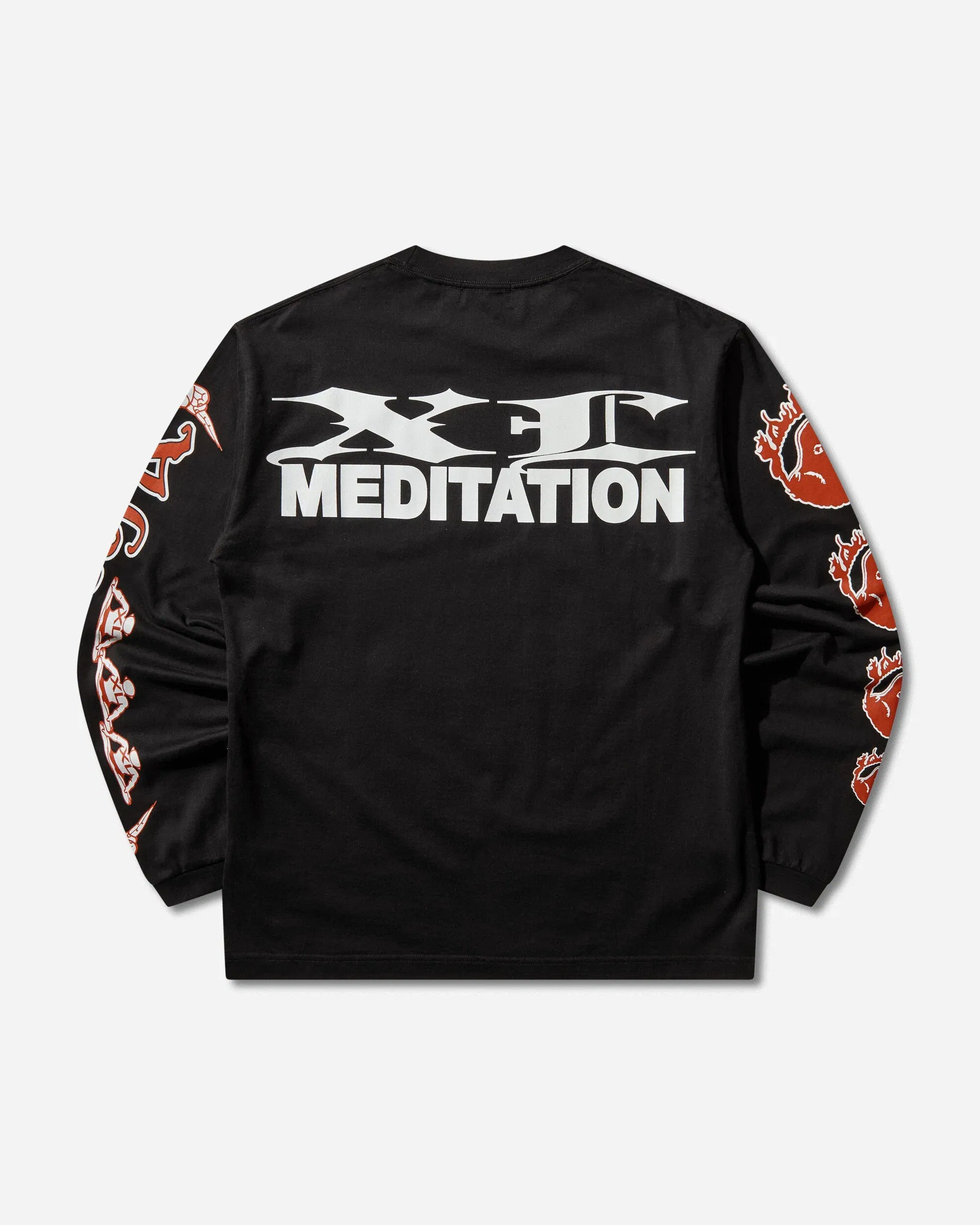 XLarge Men's Meditation Longsleeve T-Shirt Black