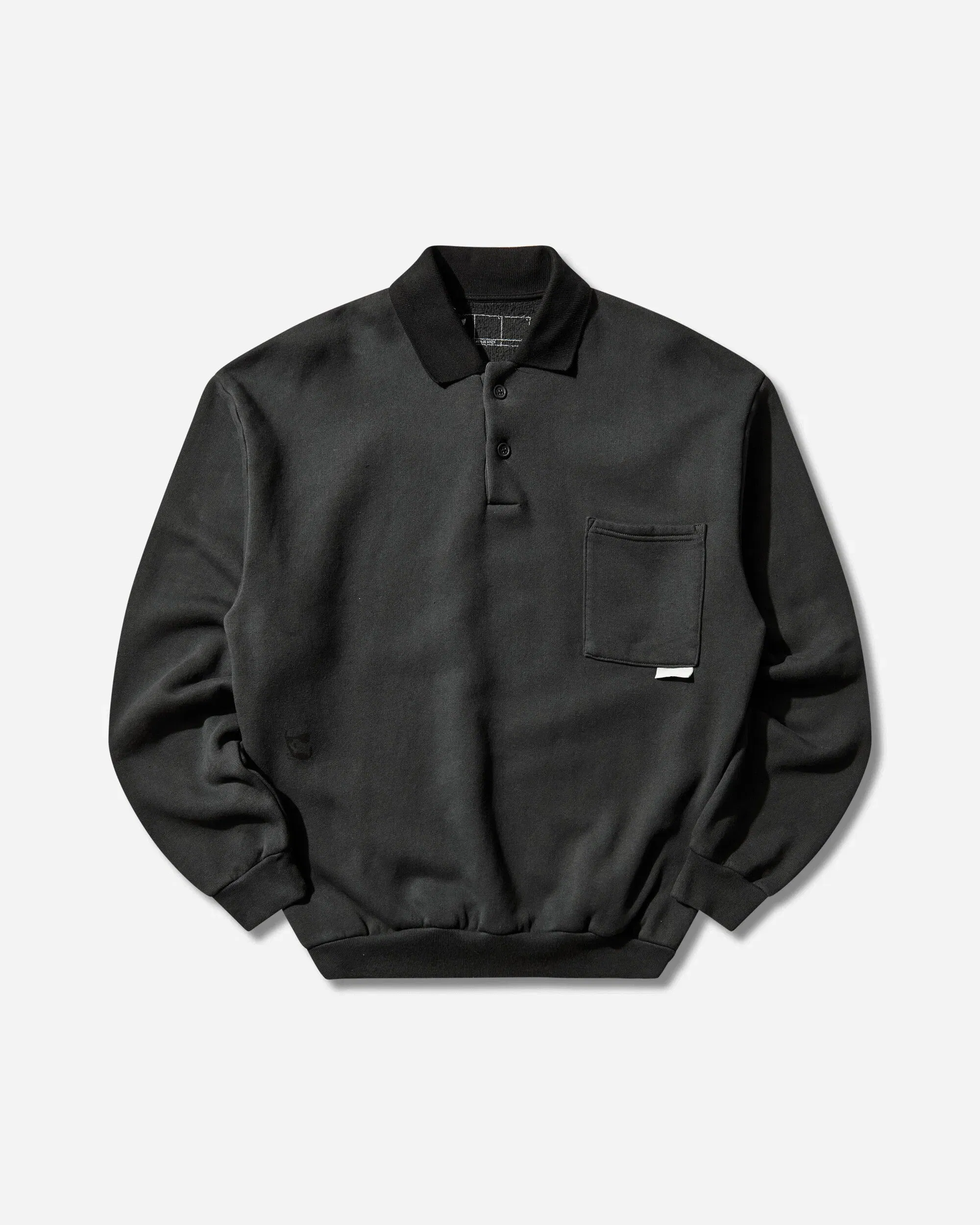 GR10K Men's 30001 Replicated Polo Sweatshirt Phantom Black