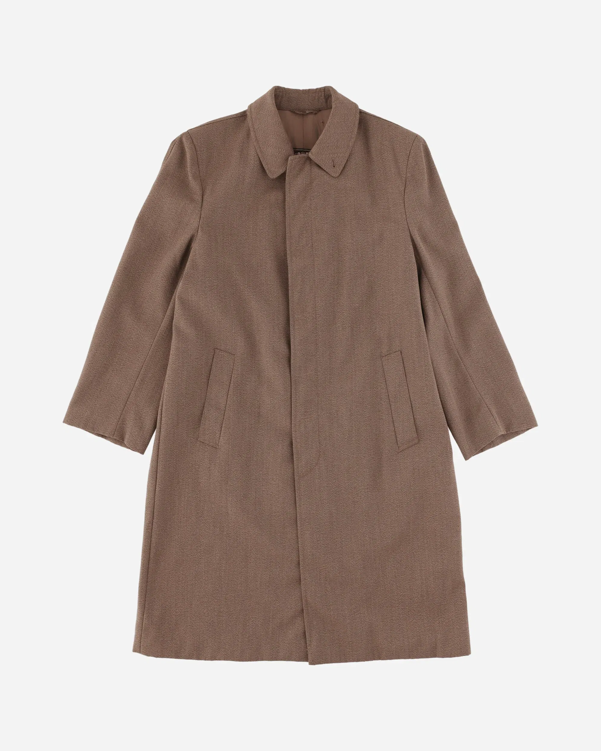 Pezze Vintage Men's Single Line Coat Beige