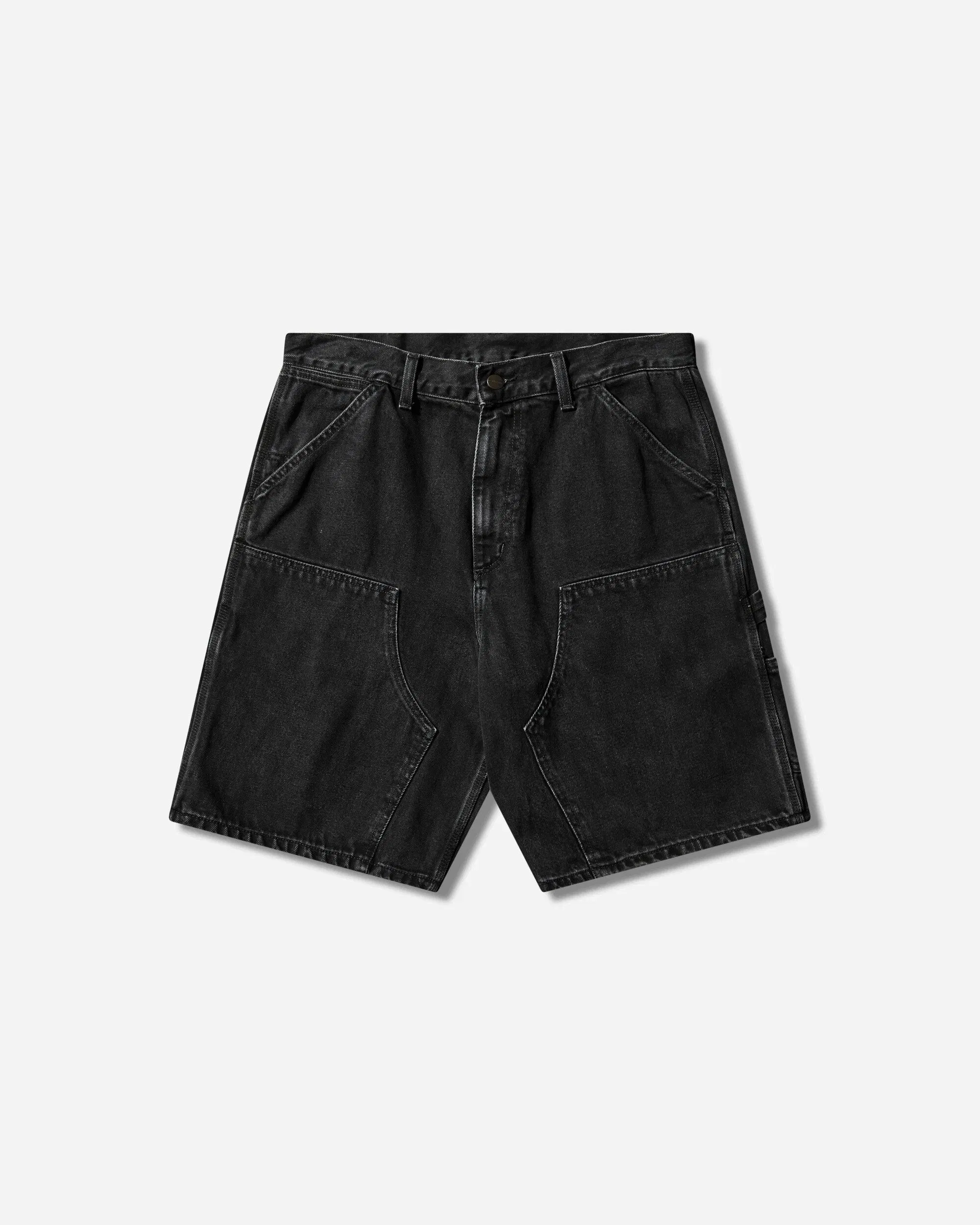 Carhartt WIP Men's Double Knee Shorts Black (Stone Washed)