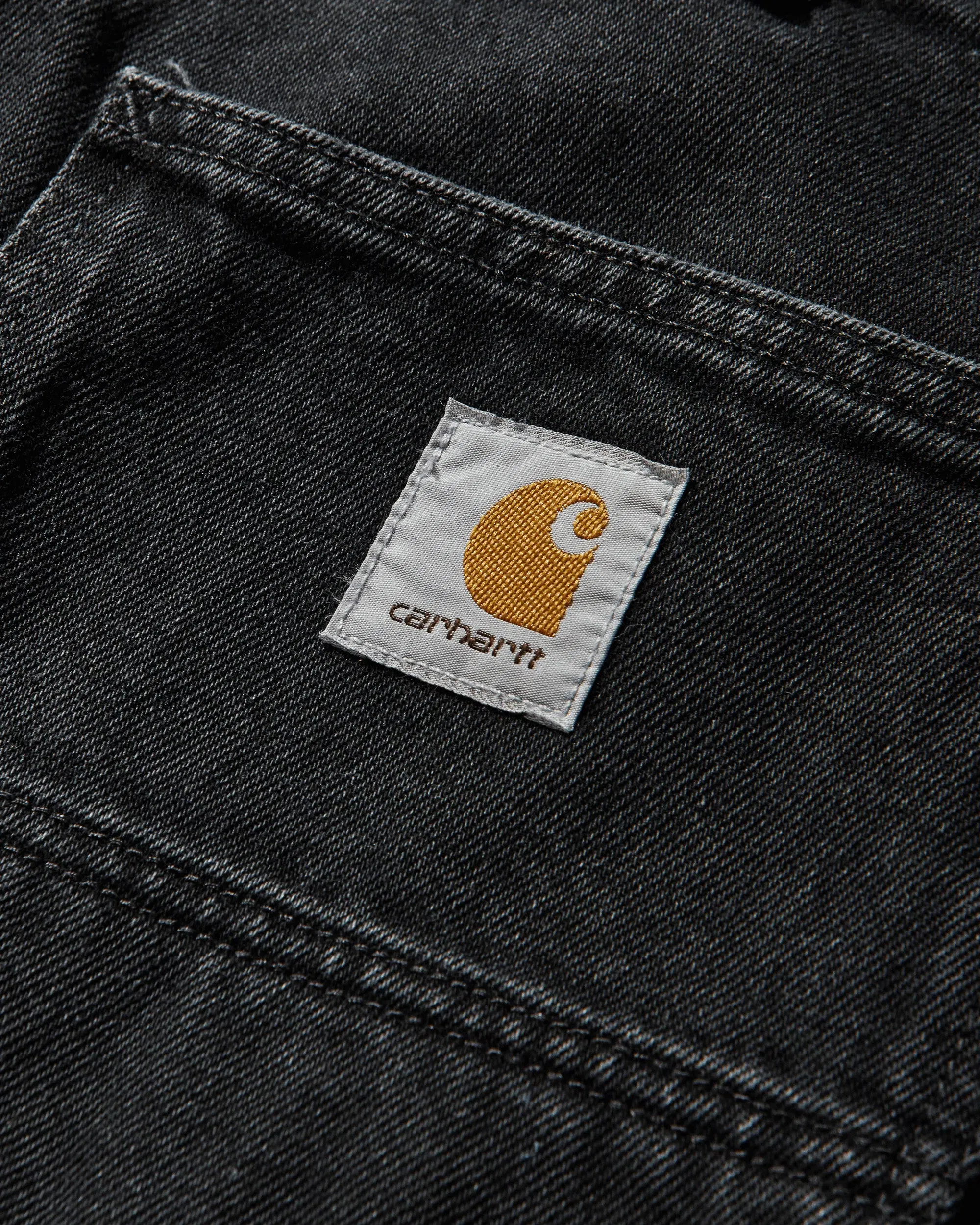 Carhartt WIP Men's Double Knee Shorts Black (Stone Washed)
