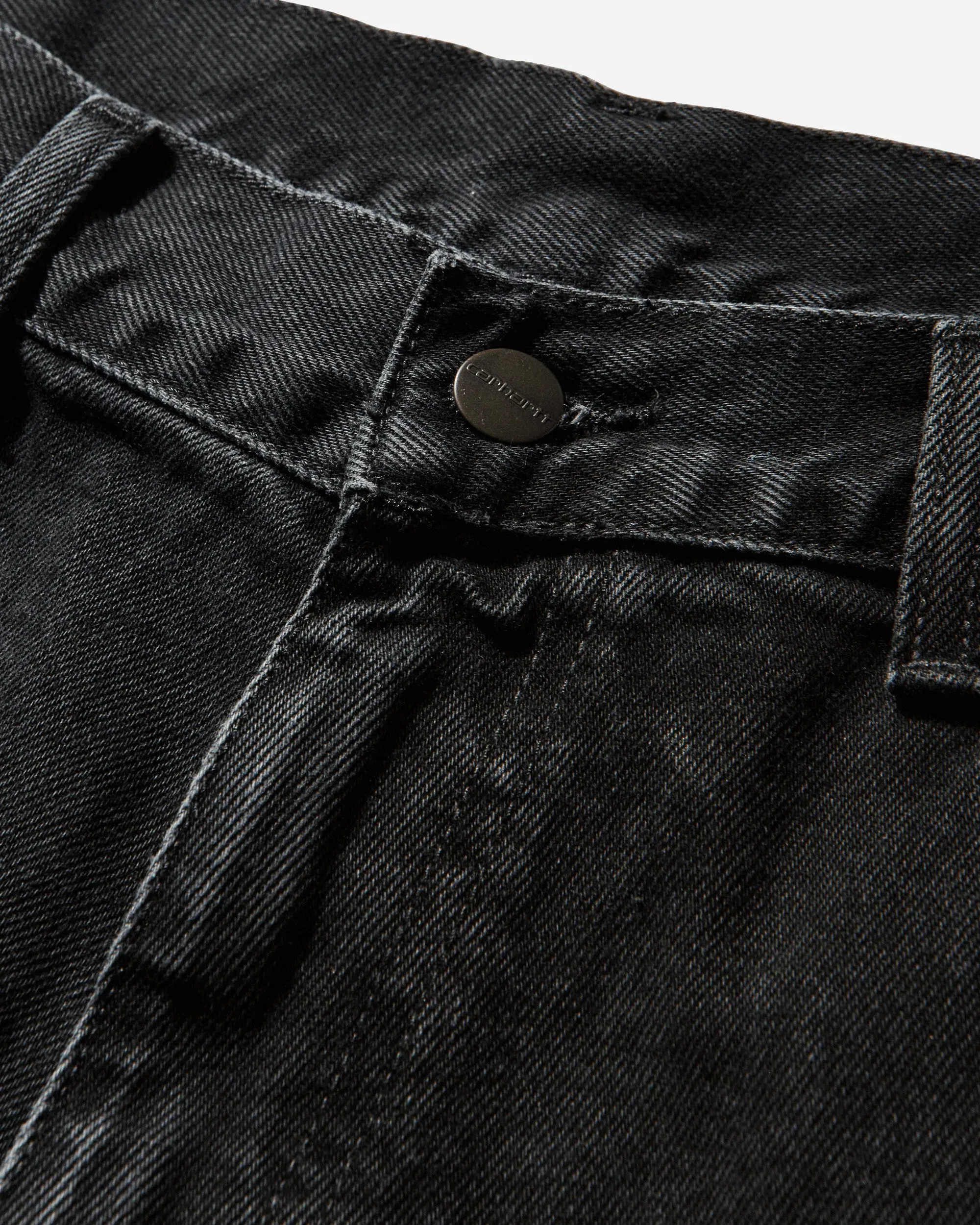 Carhartt WIP Men's Double Knee Shorts Black (Stone Washed)