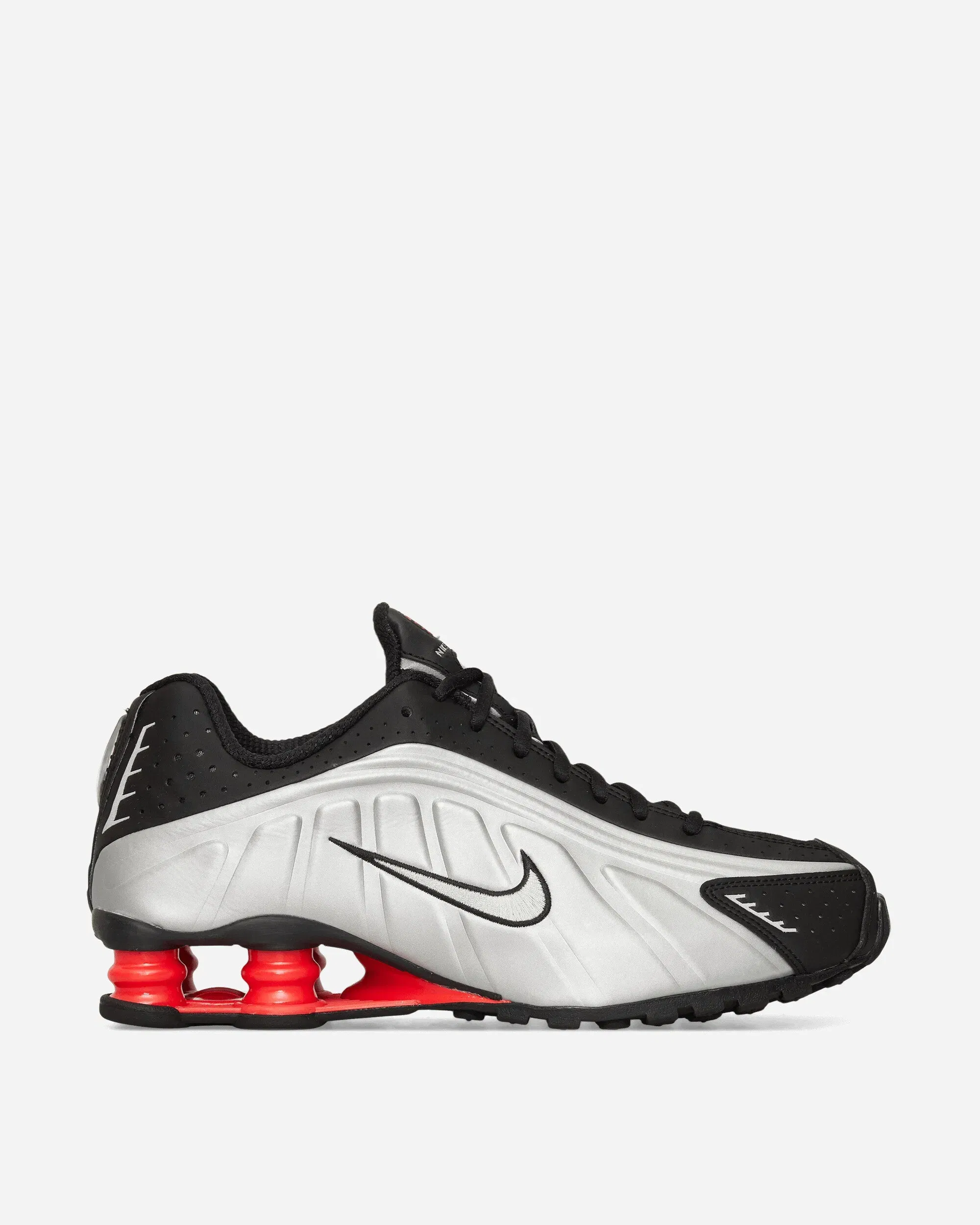 Nike Women's Shox R4 Sneakers Metallic Silver / Black / Light Crimson