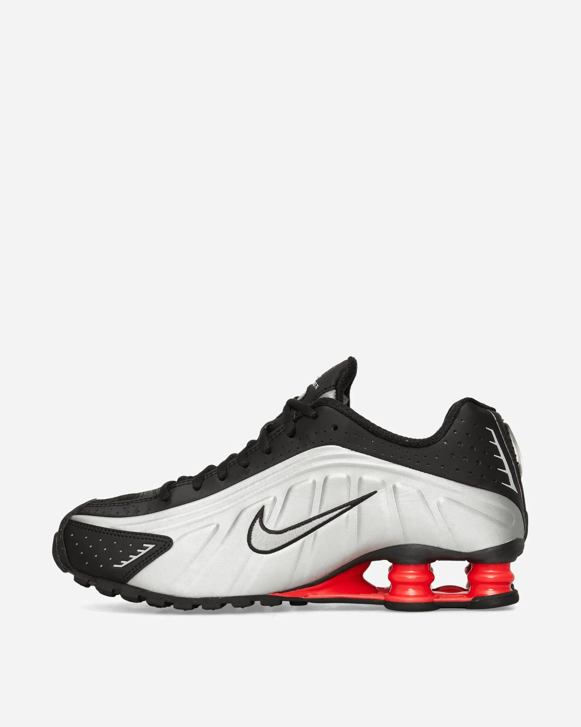 Nike Women's Shox R4 Sneakers Metallic Silver / Black / Light Crimson