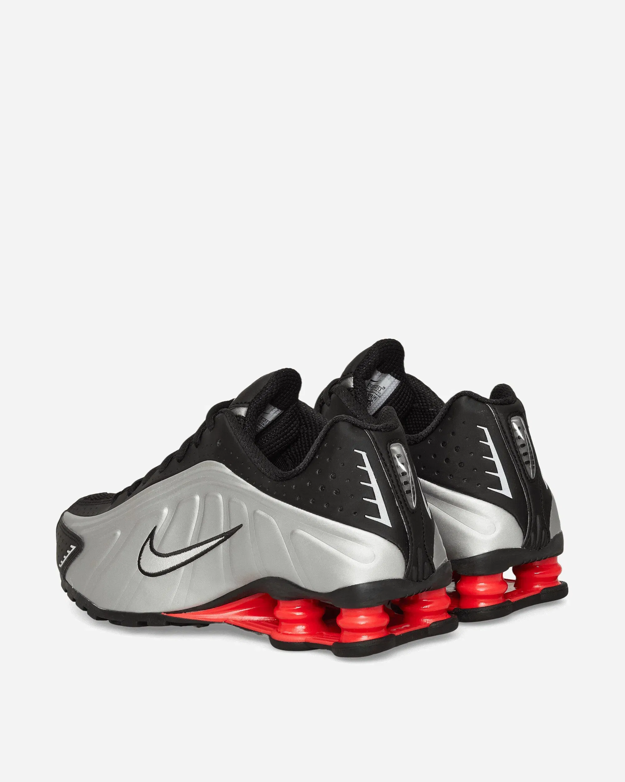 Nike Women's Shox R4 Sneakers Metallic Silver / Black / Light Crimson
