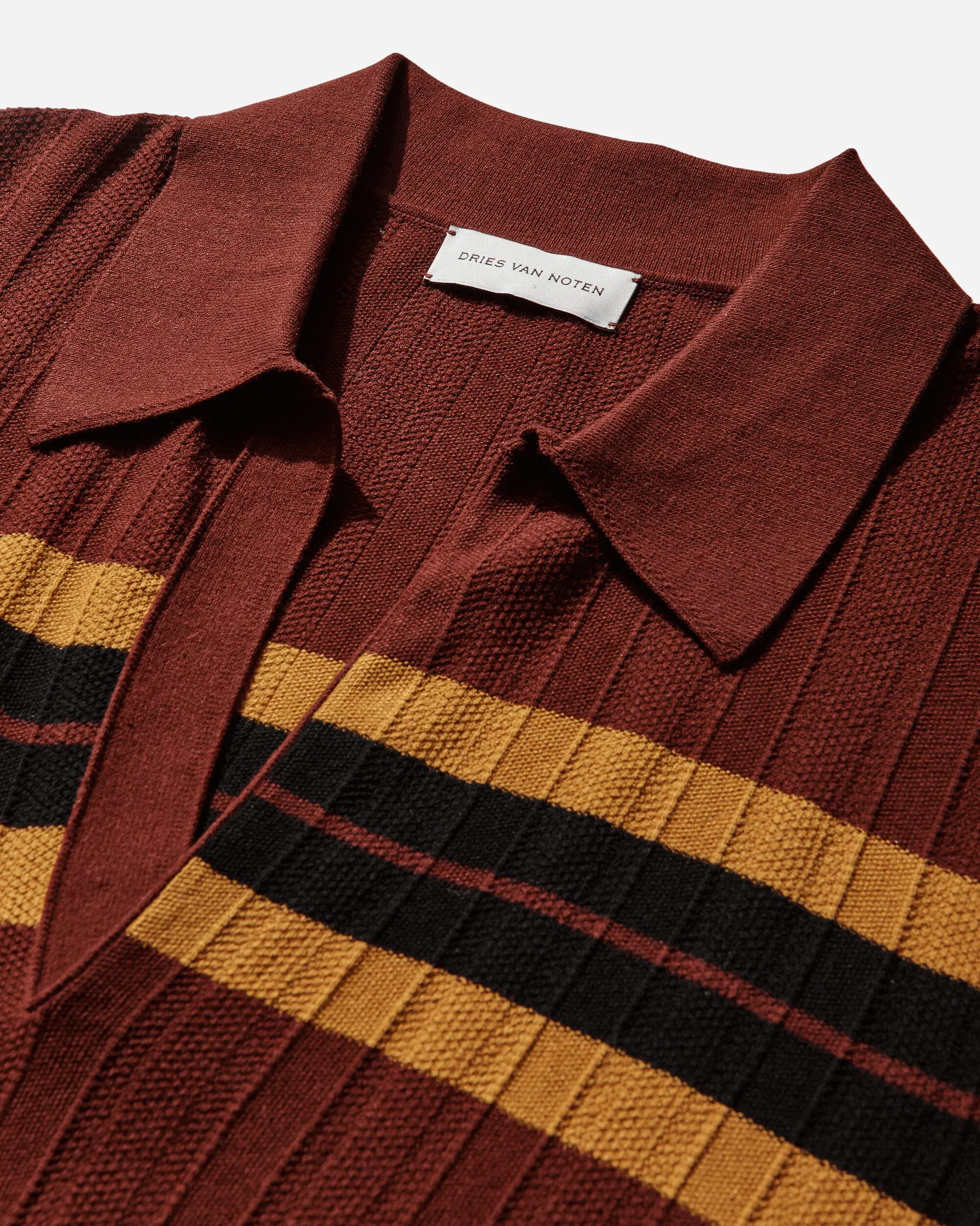 DRIES VAN NOTEN Men's Block Stripe Polo Shirt