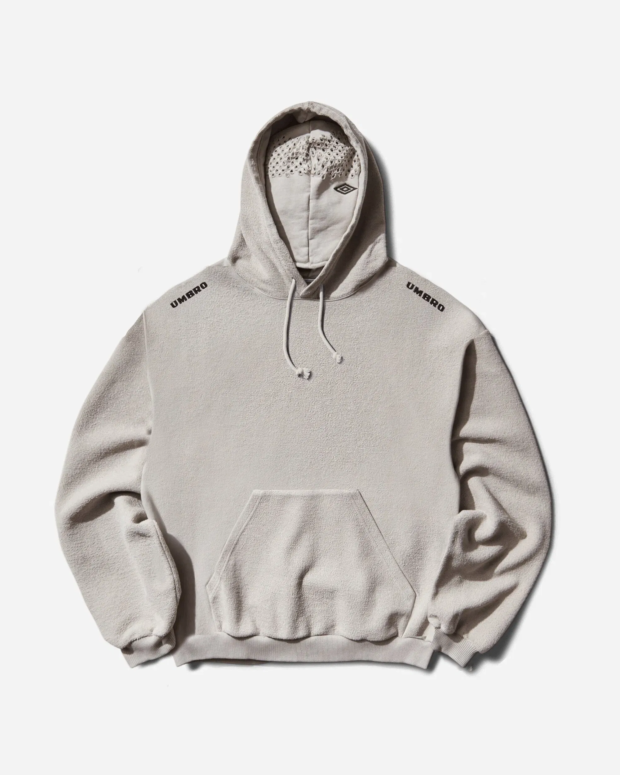 UMBRO Lasered Masked Hoodie Light Grey