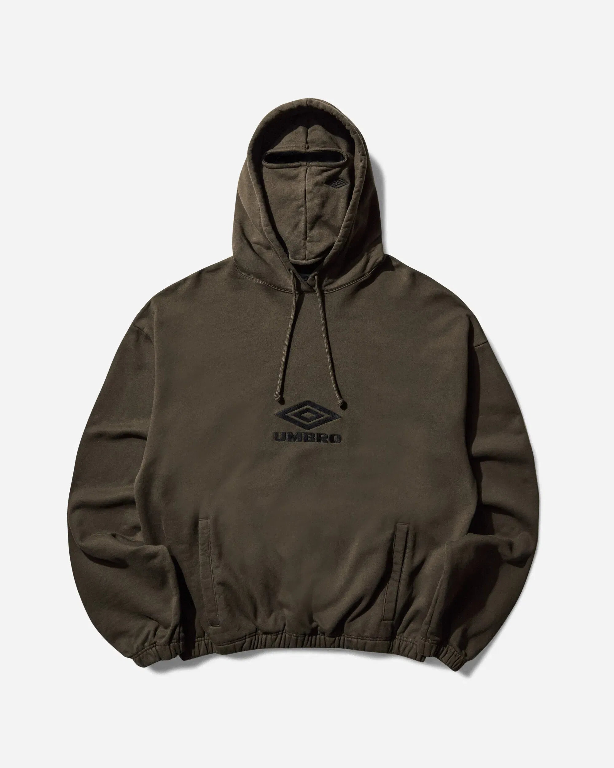 UMBRO OG Logo Masked Hoodie Dark Olive