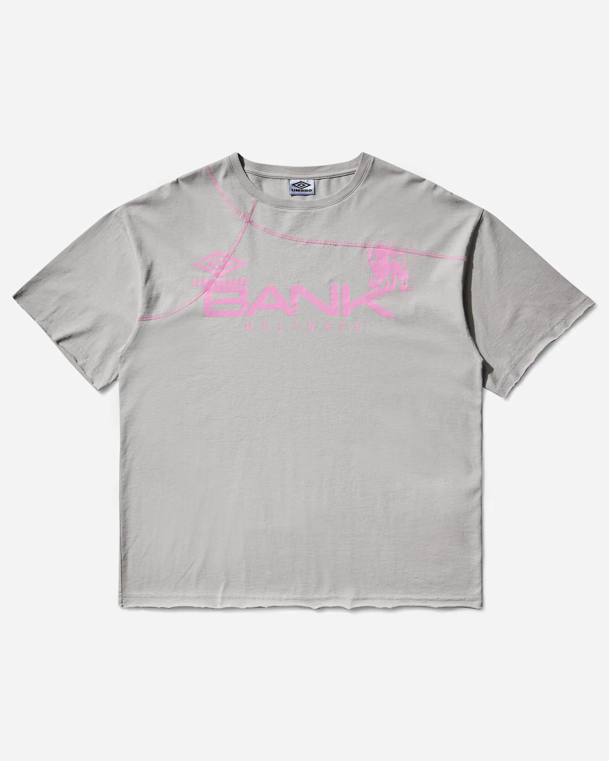 UMBRO Bank Holiday T-Shirt Light Grey / Hot Pink