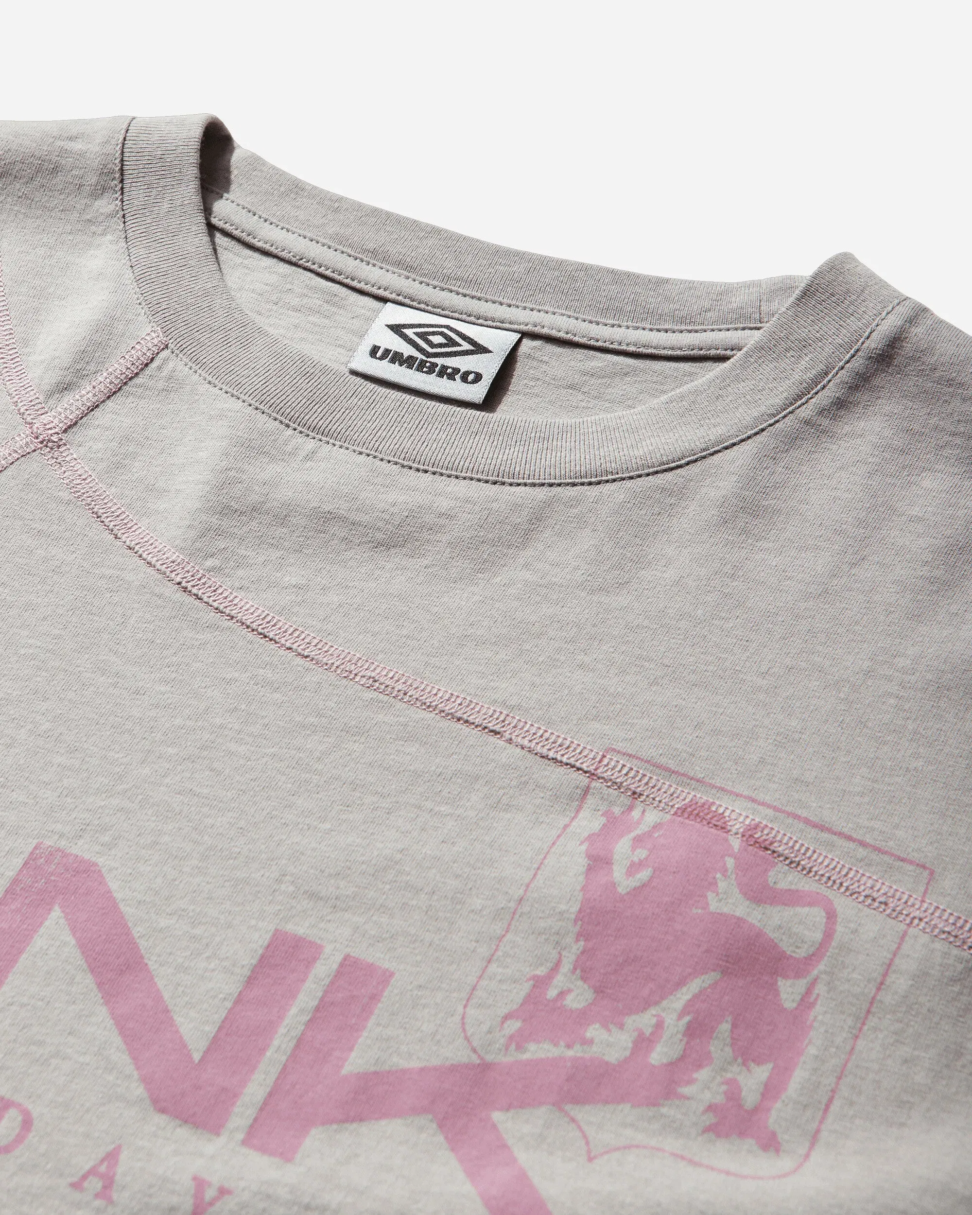 UMBRO Bank Holiday T-Shirt Light Grey / Hot Pink
