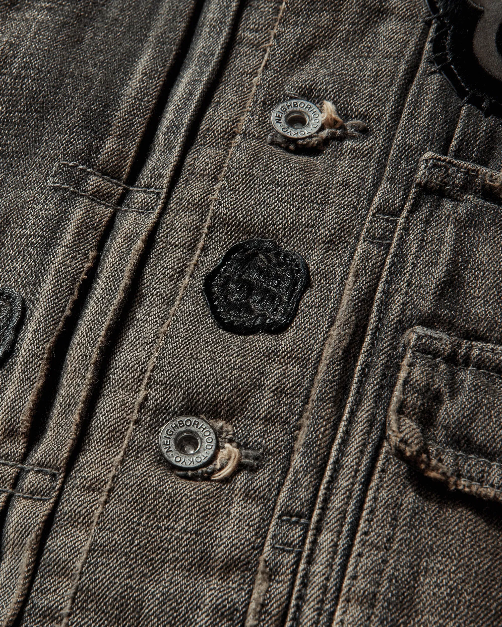 Neighborhood Men's CHITO Savage Denim Type-1 Jacket MOD Black
