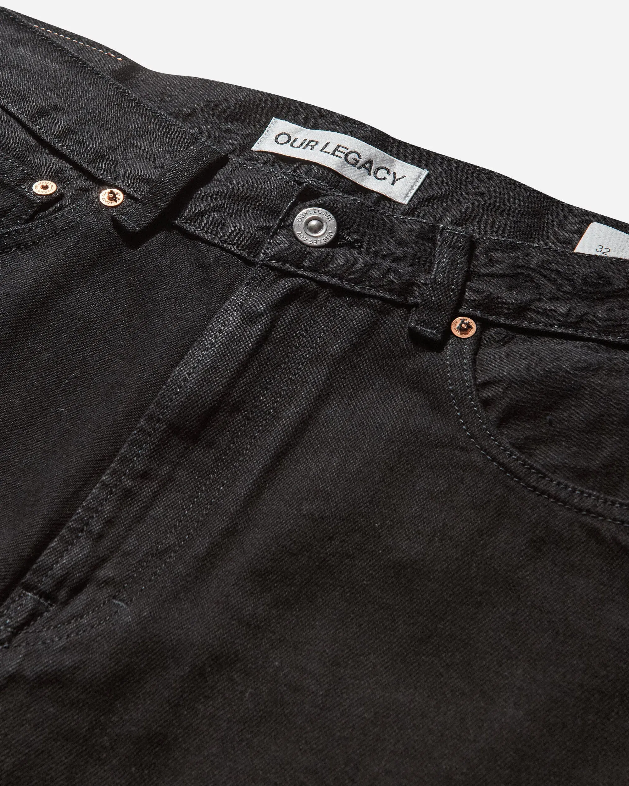 OUR LEGACY Men's Third Cut Jeans Black Selvedge
