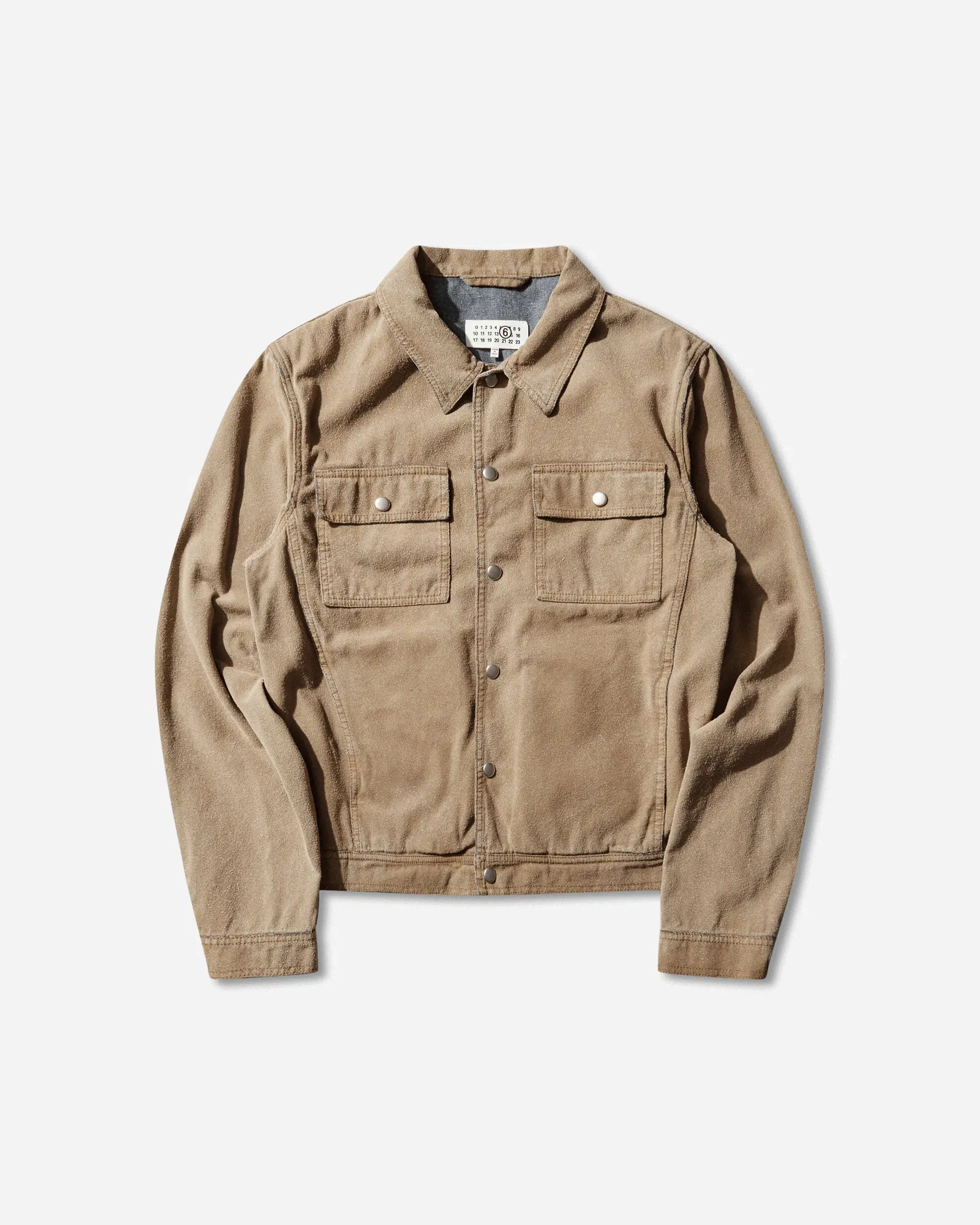 MM6 Maison Margiela Men's Denim Trucker Jacket Sand