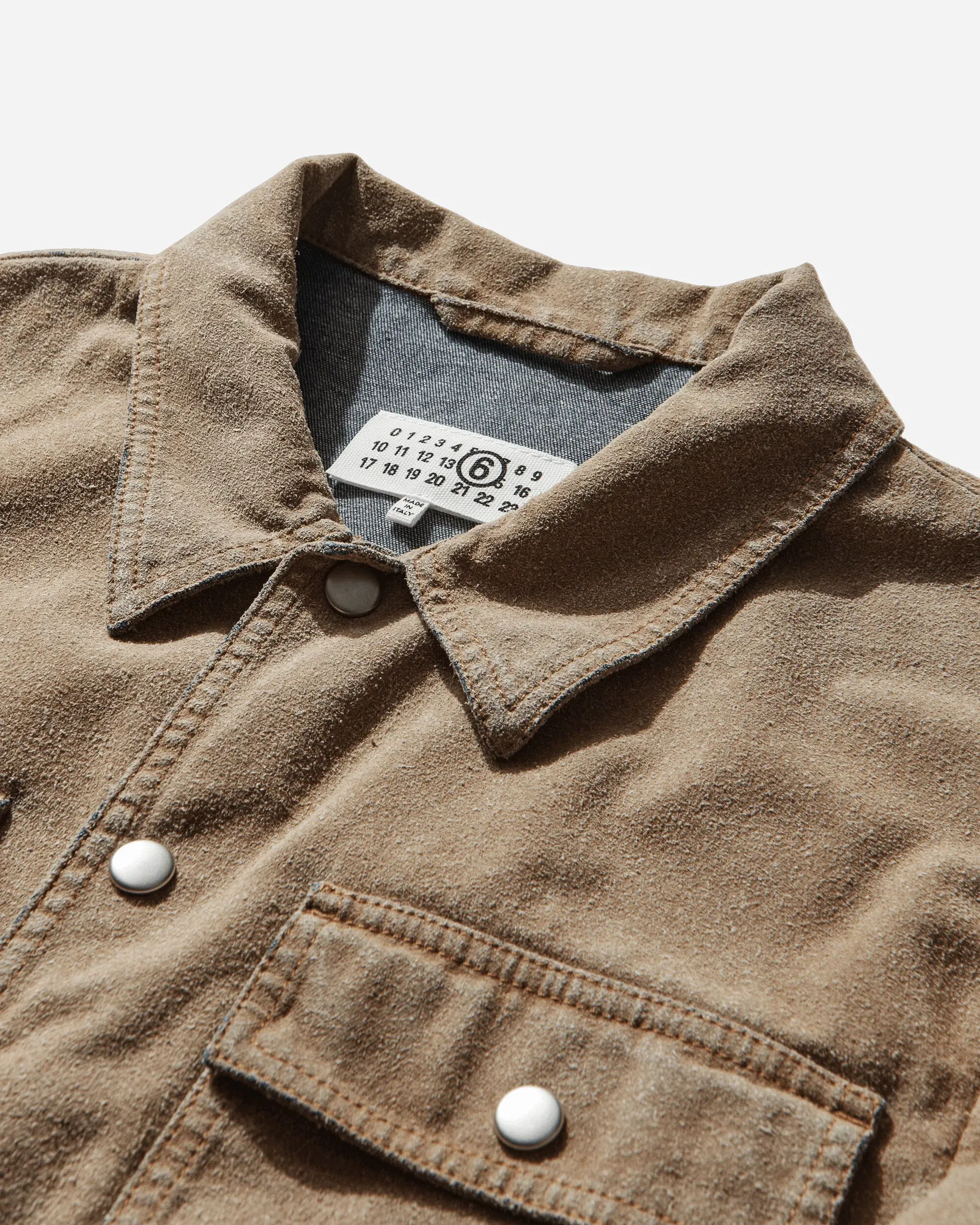 MM6 Maison Margiela Men's Denim Trucker Jacket Sand