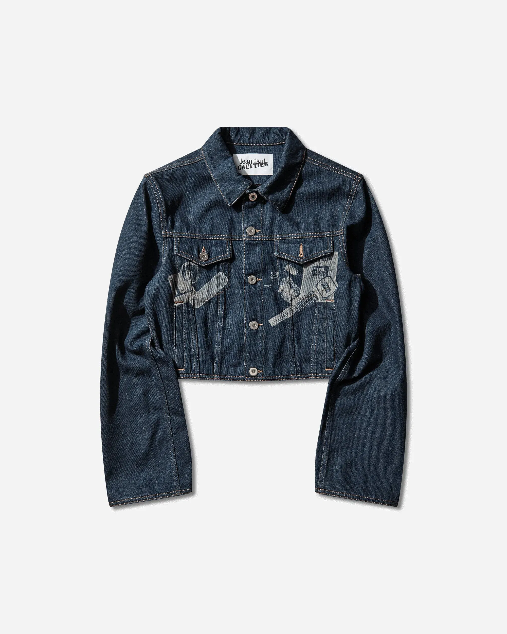 Jean Paul Gaultier Women's Trompe L'œil Denim Jacket Indigo
