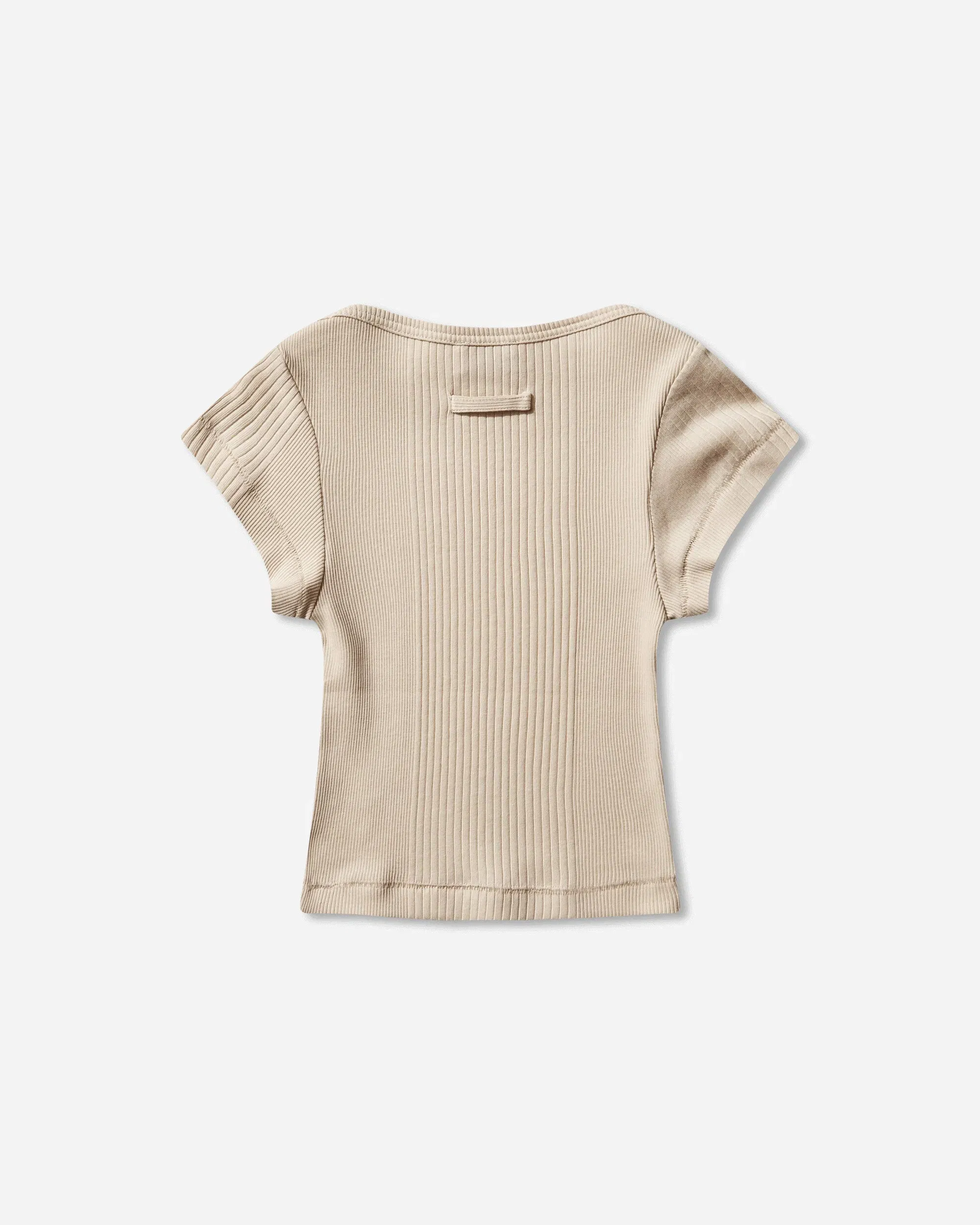 Jean Paul Gaultier Women's Logo Patch Baby T-Shirt Beige